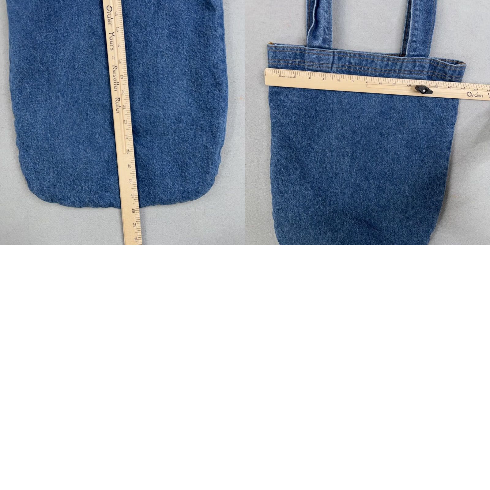 Nautica Vintage Great Lakes Michigan Tote Bag Denim Blue Anchor Nautical - Unisex Medium Tote Bag Womens Size ONE SIZE - 9 Thumbnail