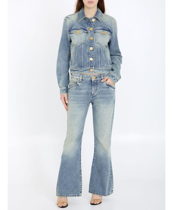 Balmain o1y0625 Denim Pant in Light Blue Size 26" / US 2 / IT 38 - 2 Thumbnail