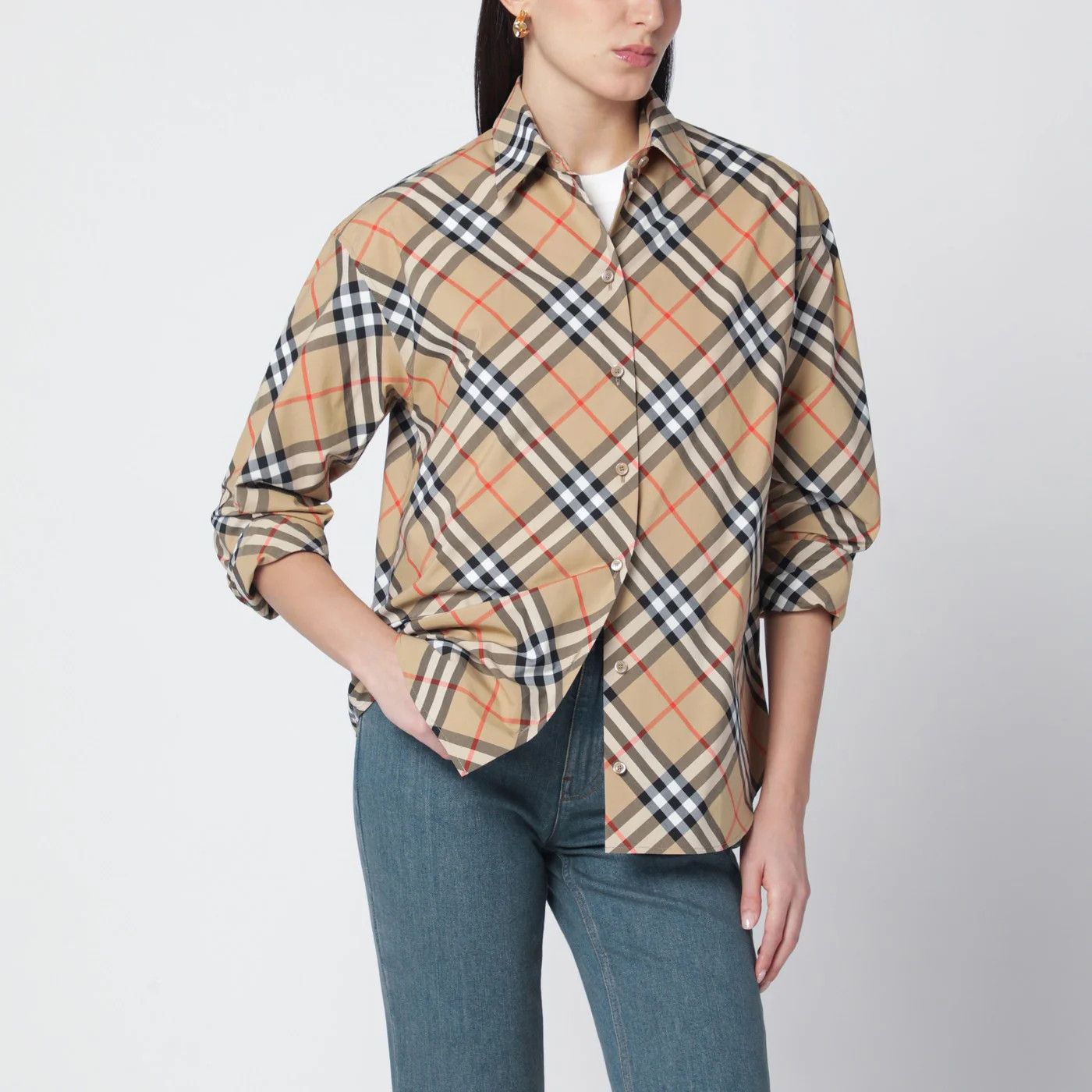 Burberry o1d2blof0426 Check Pattern Shirt in Multicolor Size M / US 6-8 / IT 42-44 - 1 Thumbnail