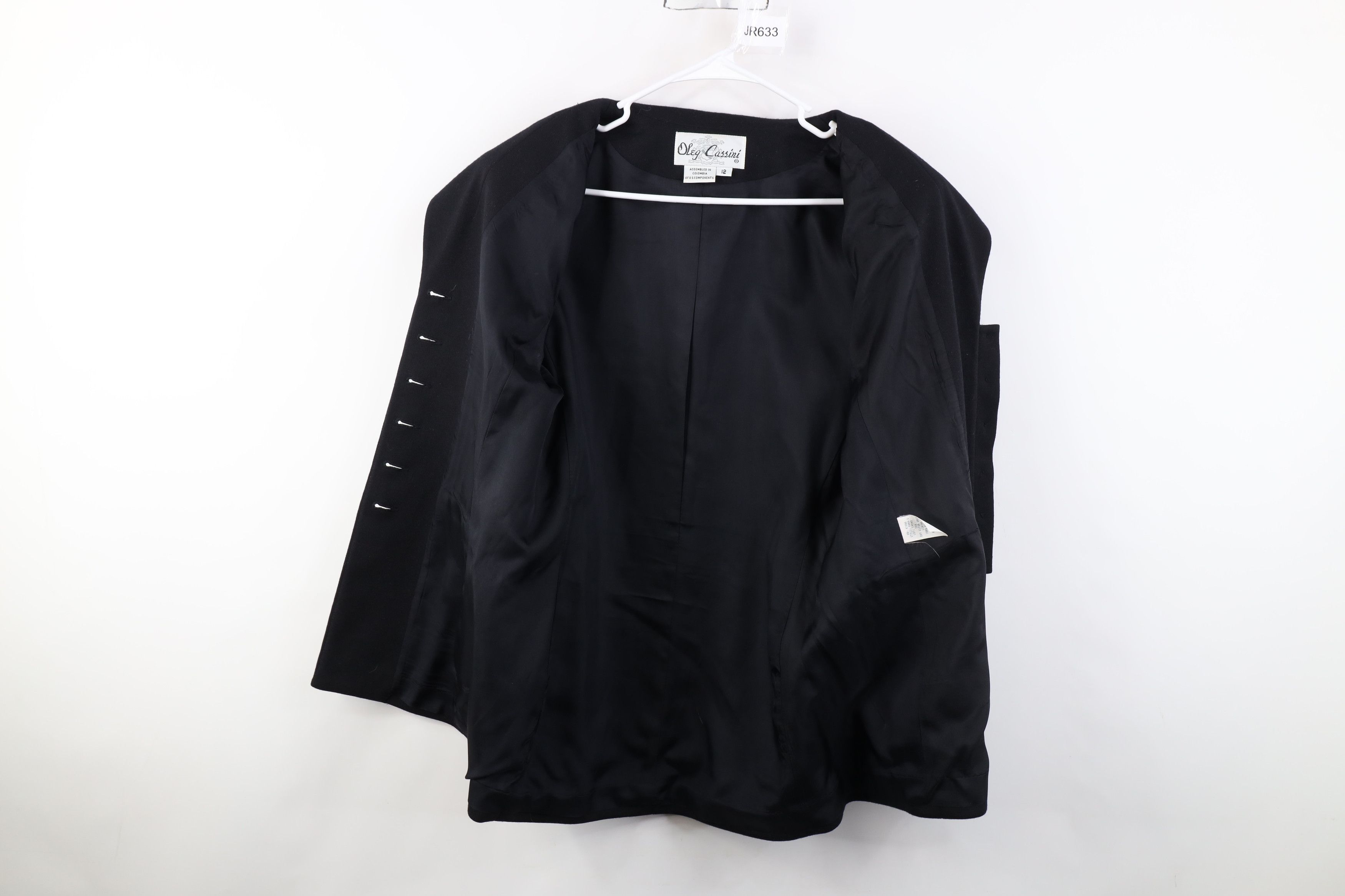 Oleg Cassini Vintage 80s 90s Oleg Cassini Breasted Military Blazer Jacket Size XL / US 12-14 / IT 48-50 - 10 Thumbnail