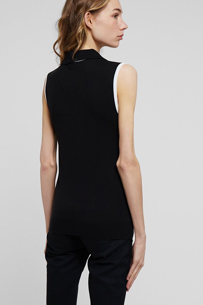 Saint Laurent Paris o1s1wg110625 690763 Cassandre Sleeveless Polo Sweater Knit Size US XL / EU 56 / 4 - 5 Thumbnail