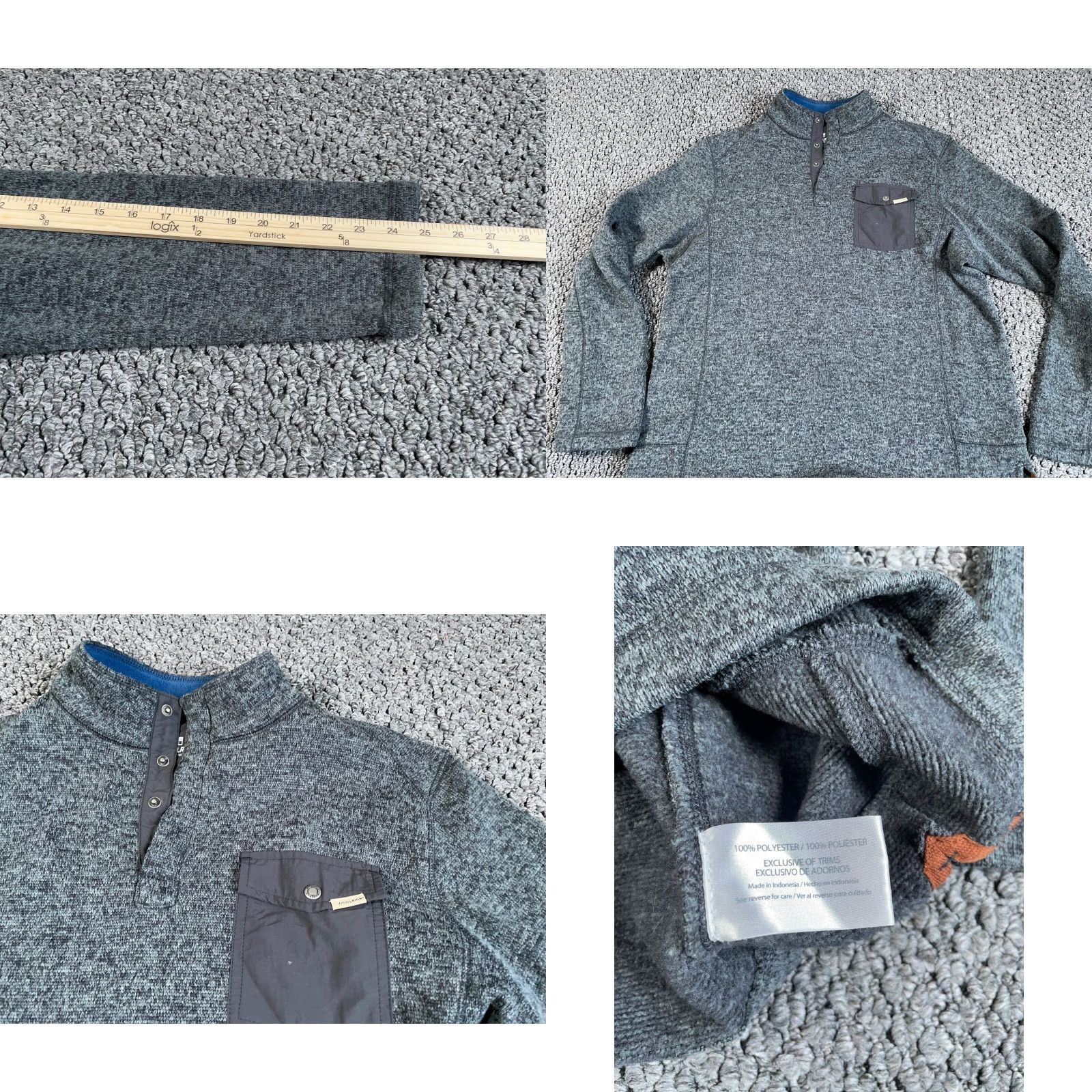 Vintage VINTAGE Woolrich Jacket Fleece Pullover 1/4 Snap Mock Neck Gray Adult Large Mens Outerwear Short Coat/Coat Pockets 90s Hipster Nature Outdoor Style Size US L / EU 52-54 / 3 - 8 Thumbnail