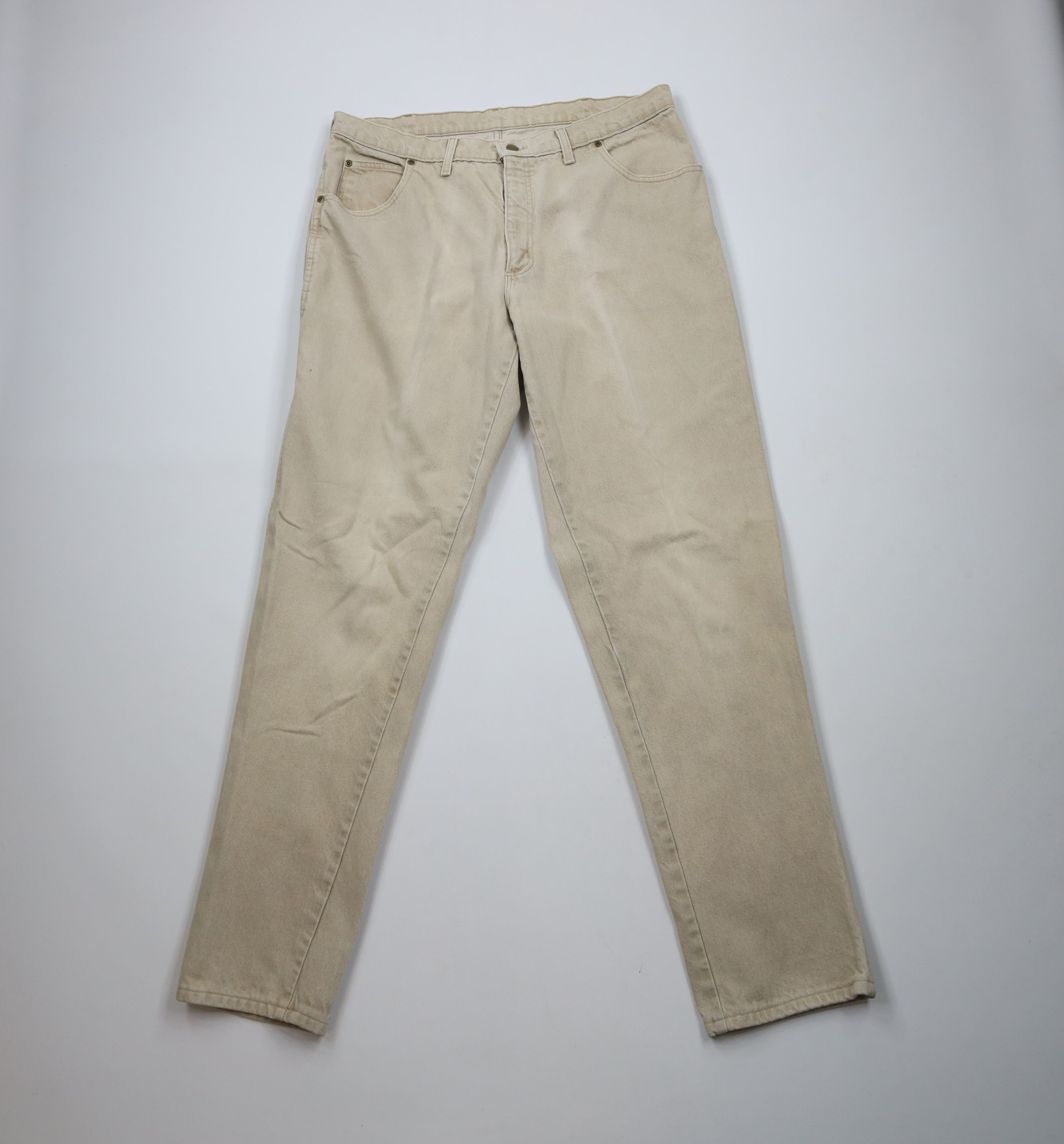 Lands' End × Vintage Vintage 90s Lands End Stonewash Rigger Denim Jeans USA Size US 36 / EU 52 - 1 Thumbnail