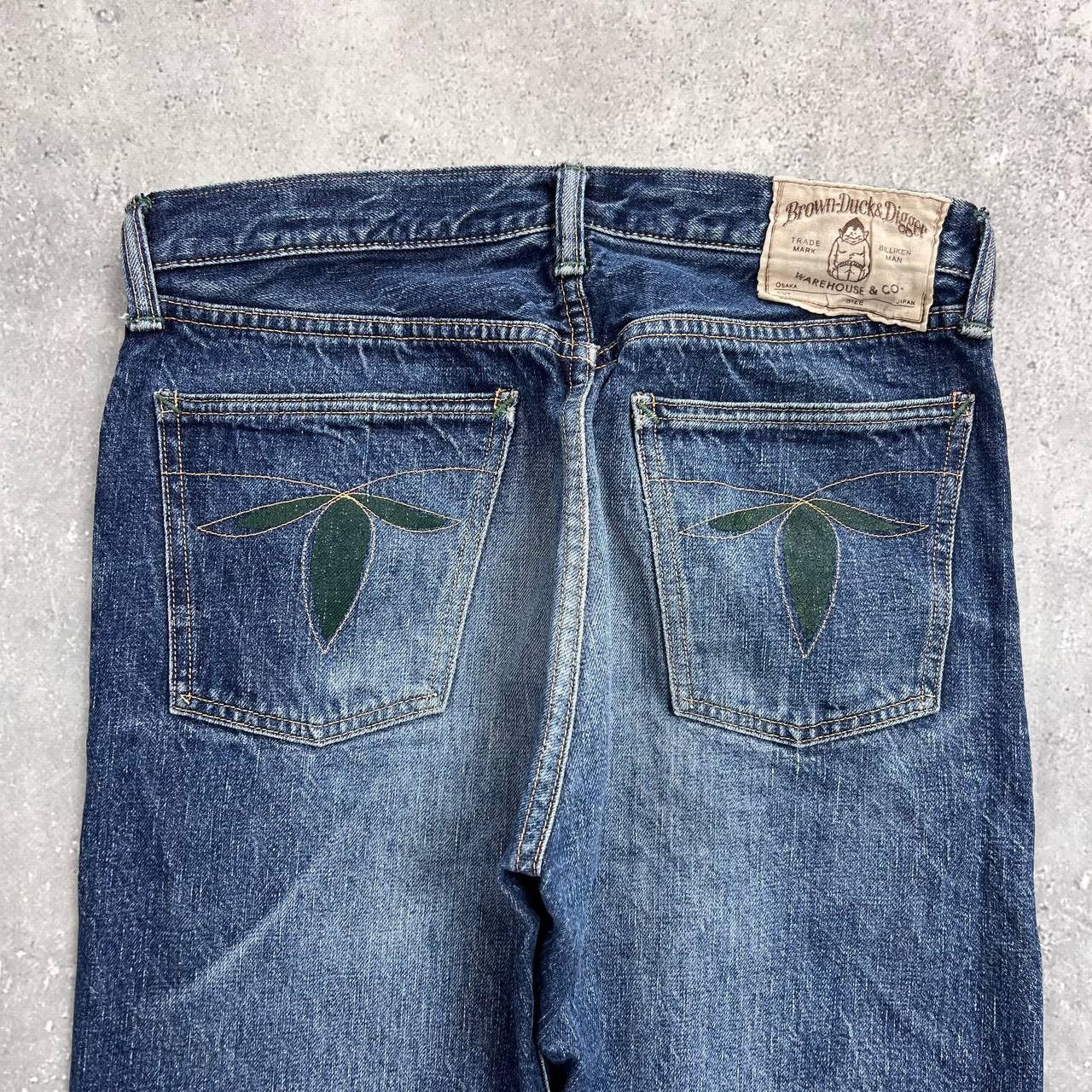 Warehouse & Co. Brown-Duck Digger by Warehouse & Co Selvedge Jeans Blue W30 Size US 30 / EU 46 - 16 Thumbnail