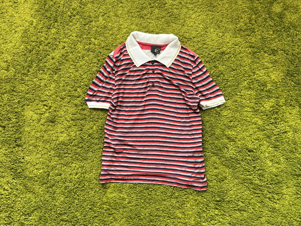 Just Cavalli × Roberto Cavalli × Vintage Just Cavalli 2000s archive vintage striped polo t-shirt Size L / US 10 / IT 46 - 1 Thumbnail