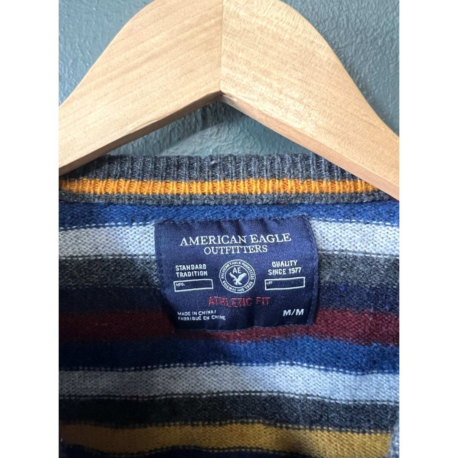 American Eagle Outfitters American Eagle Outfitters Mens Multicolor Pullover Wool Sweatshirt M Long Sleeve Size M روز Size US M / EU 48-50 / 2 - 3 Thumbnail