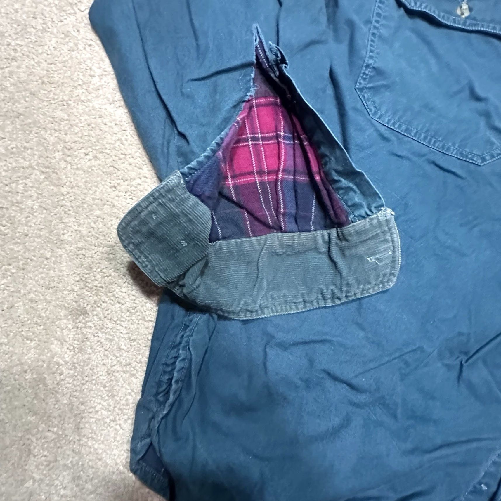 Habitat VINTAGE Habitat Button Up Shirt Mens Large Green Flannel Lined Shacket Size US L / EU 52-54 / 3 - 5 Thumbnail