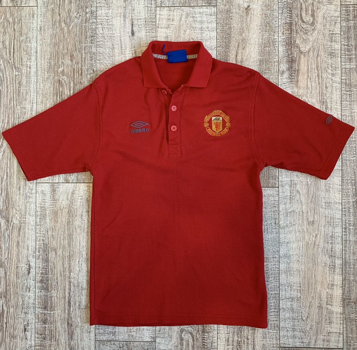 Umbro × Vintage Vintage Umbro Manchester United Polo Size US S / EU 44-46 / 1 - 1 Thumbnail