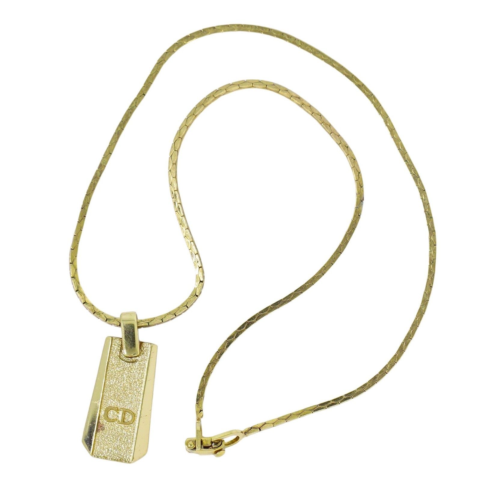 Dior Christian Dior CD Pendant Necklace Gold-plated Size ONE SIZE - 1 Thumbnail
