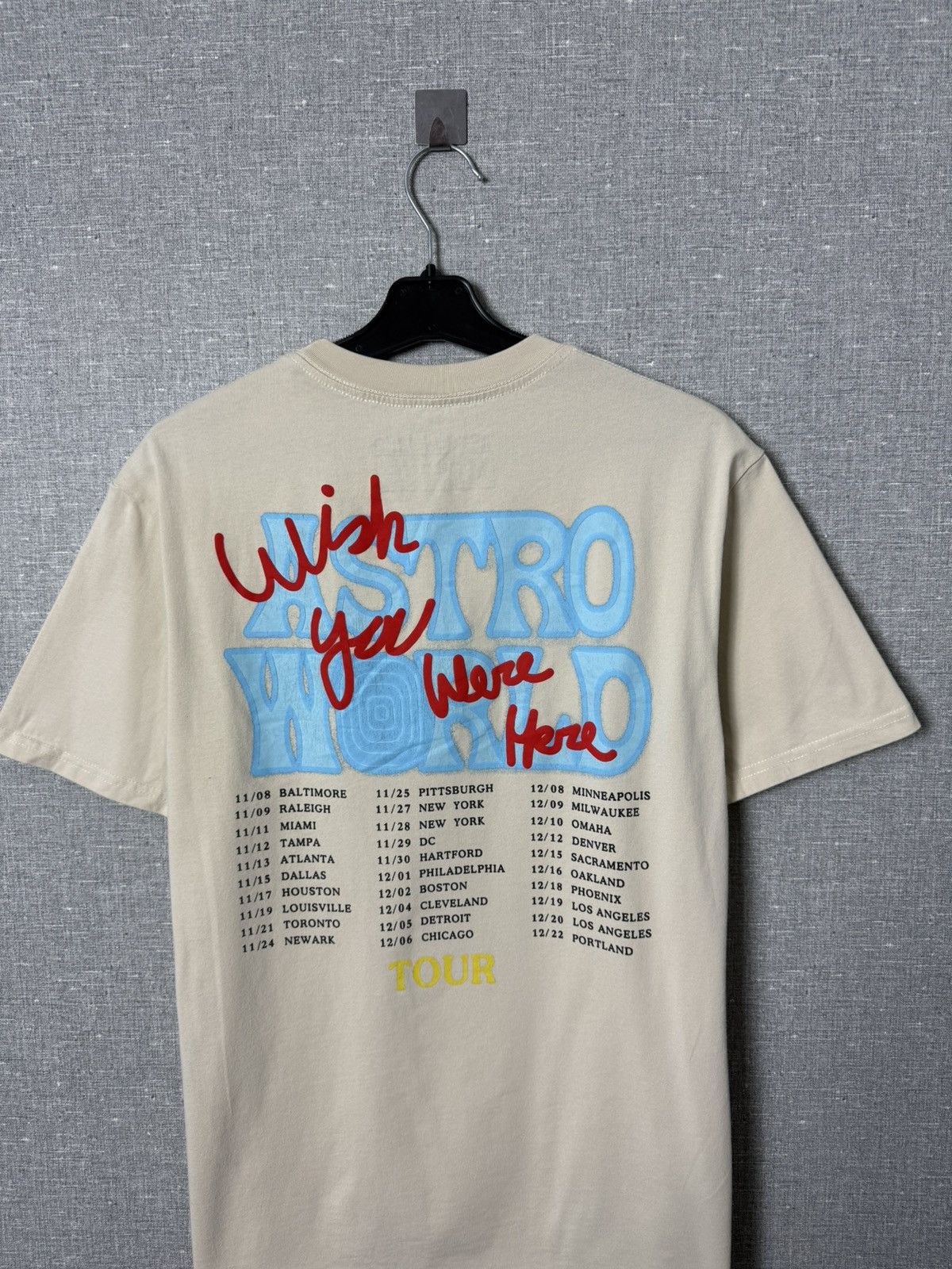 Travis Scott Travis Scott Astroworld T-Shirt Wish You Were Here Tour Tee Size US M / EU 48-50 / 2 - 8 Thumbnail