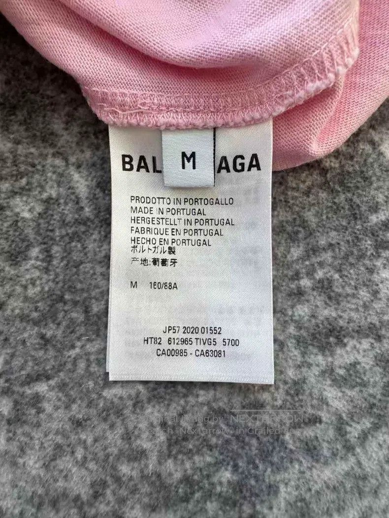 Balenciaga Balenciaga Pink Front and Back Logo Short Sleeve Size US M / EU 48-50 / 2 - 6 Thumbnail