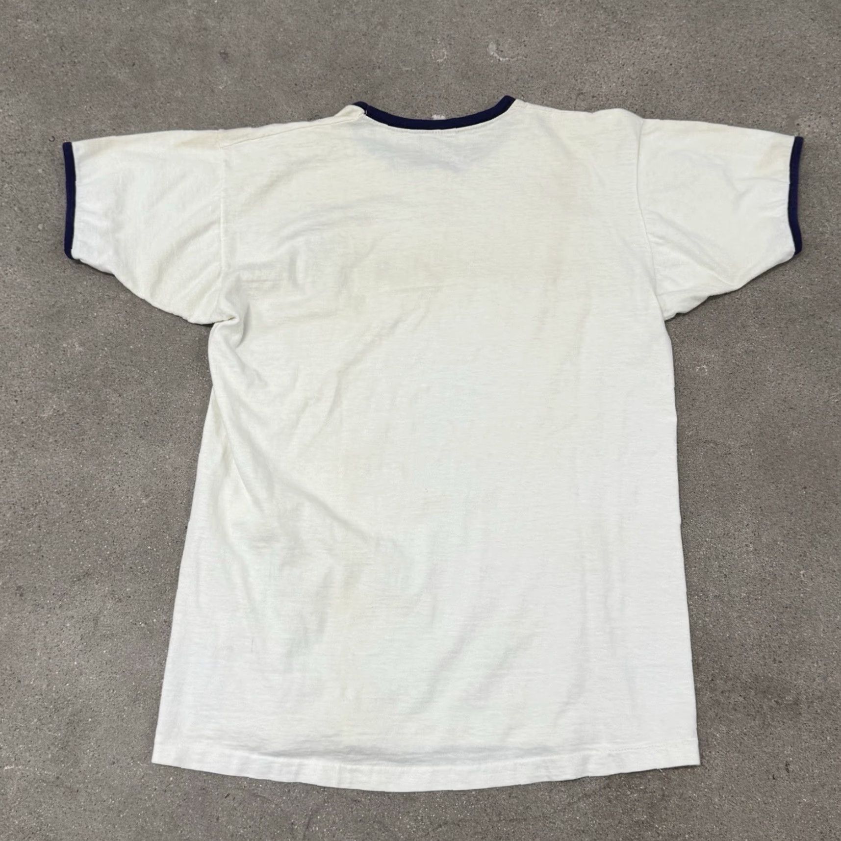 Champion VINTAGE Champion Running Man T-Shirt Men Large White