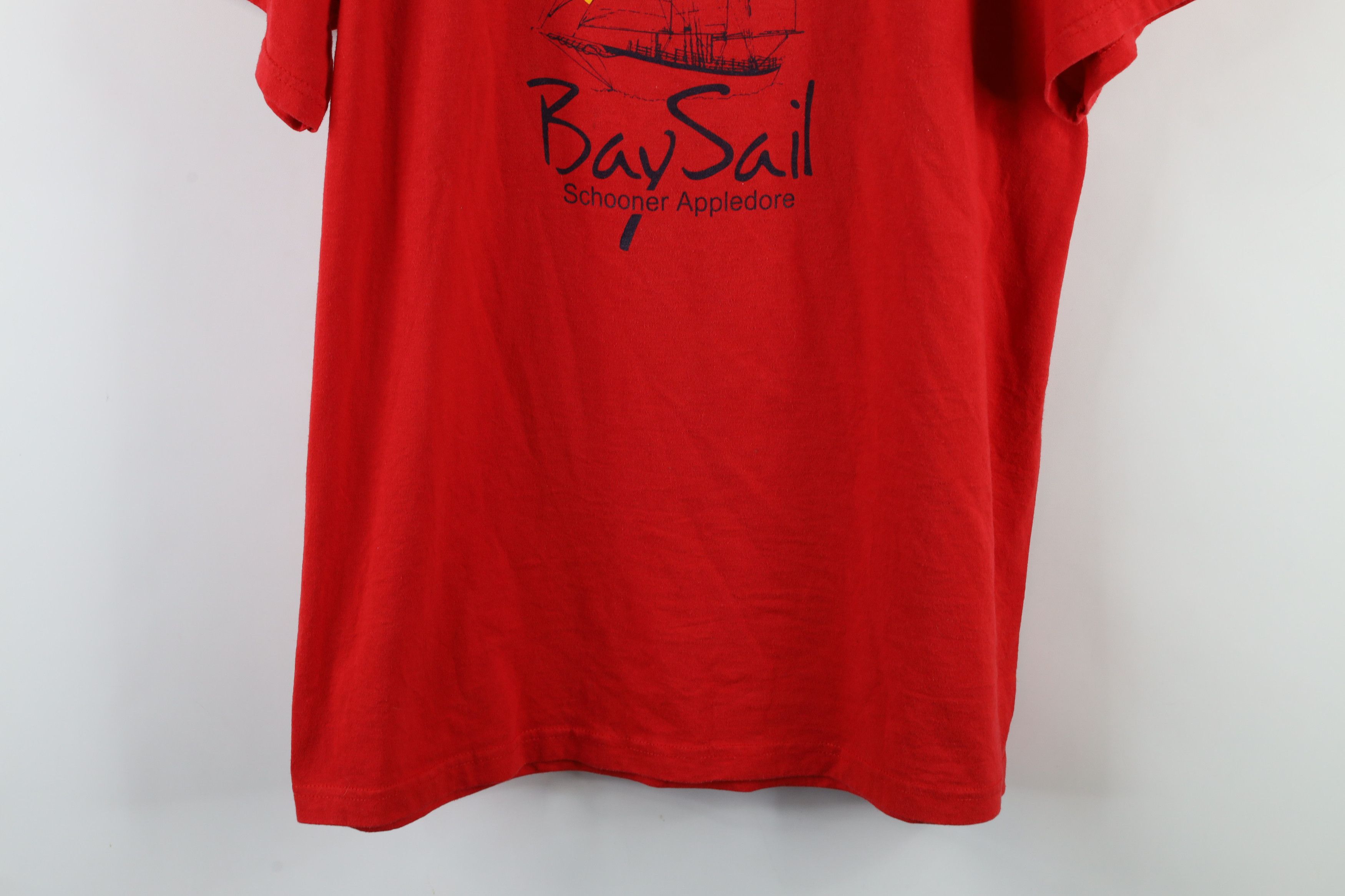 Vintage Vintage 90s Bay Sail Schooner Appledore Ship T-Shirt Red Size US L / EU 52-54 / 3 - 3 Thumbnail