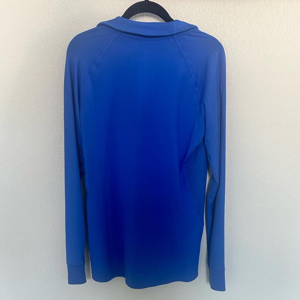 Adidas Adidas Climalite Blue 1/2 Zip Pullover Long Sleeve Top Large Size L / US 10 / IT 46 - 7 Thumbnail
