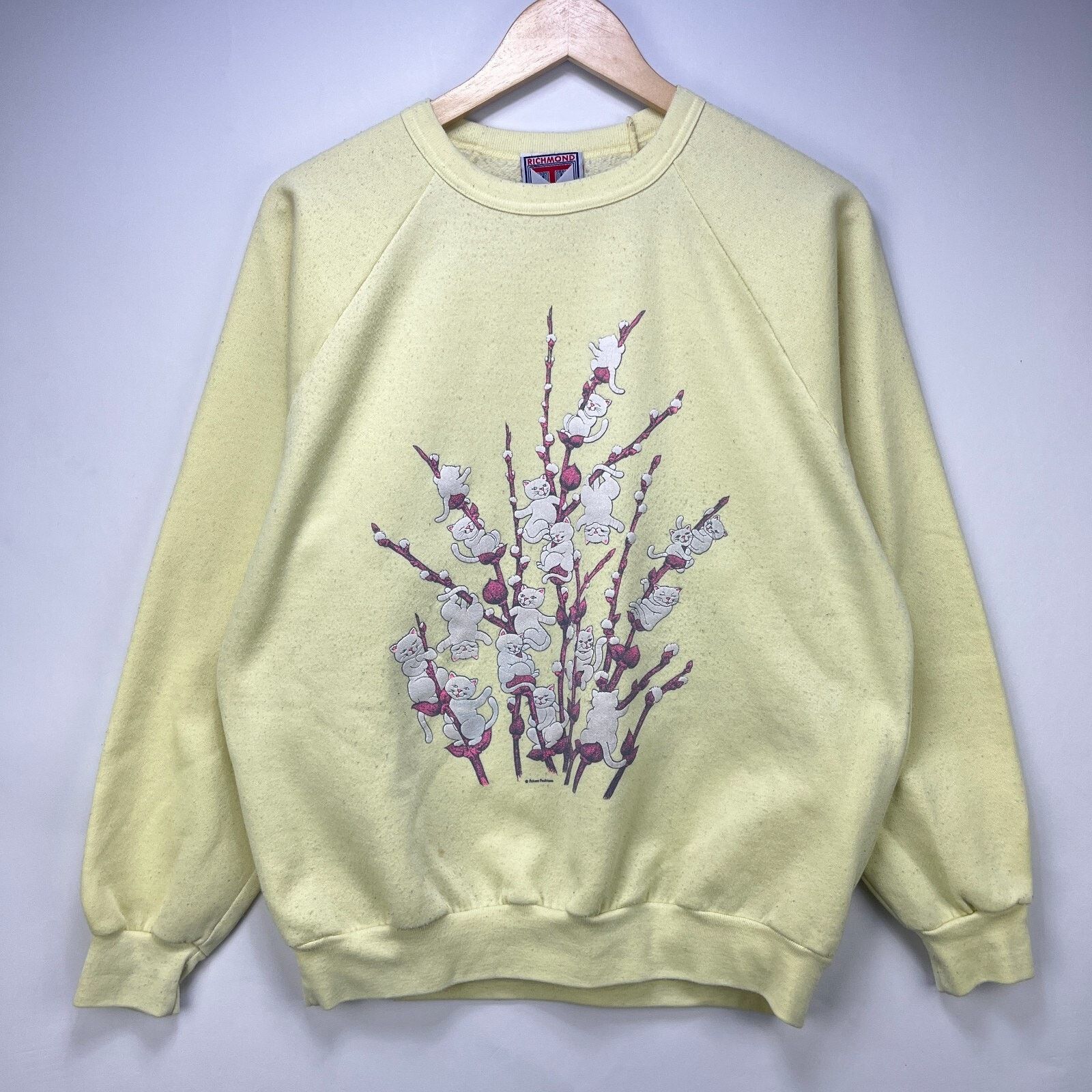 Vintage Vintage 90s Cat Art Cute Animal Nature Sweatshirt Large Size US L / EU 52-54 / 3 - 3 Thumbnail