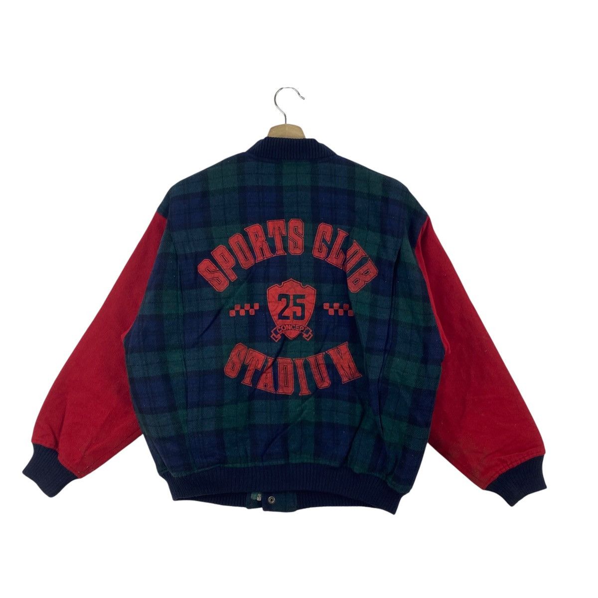 Vintage Vintage SARTORIA Plaid Bomber Jacket Sleeve Varsity Style Size US XL / EU 56 / 4 - 7 Thumbnail