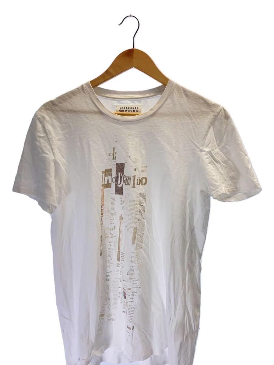 image of Maison Margiela "incognito" Magazine Cutout Tee in White, Men's (Size Small)