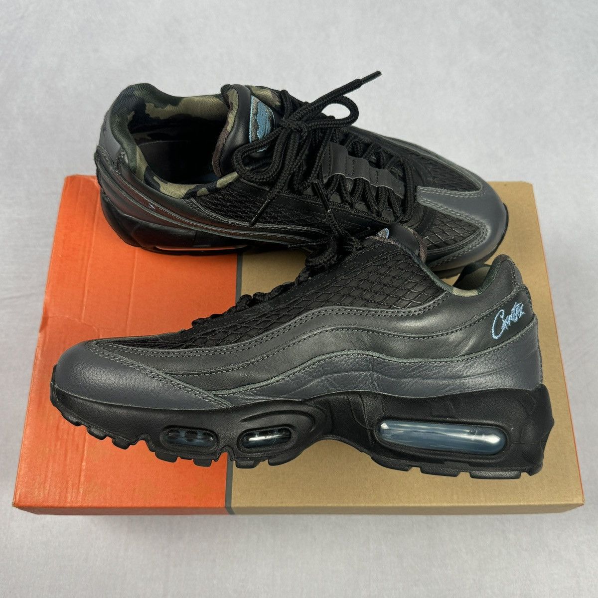 Corteiz × Nike Air Max 95 SP Aegean Storm Sneakers Size US 8 / EU 41 - 3 Thumbnail
