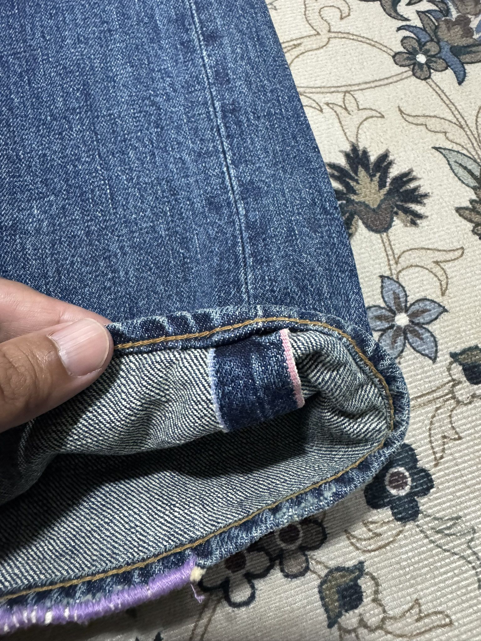 Goodhood × Japanese Brand × R.Newbold Japanese Brand Goodhood x R.Newbold Selvadge Painted Jeans Size US 31 - 6 Thumbnail