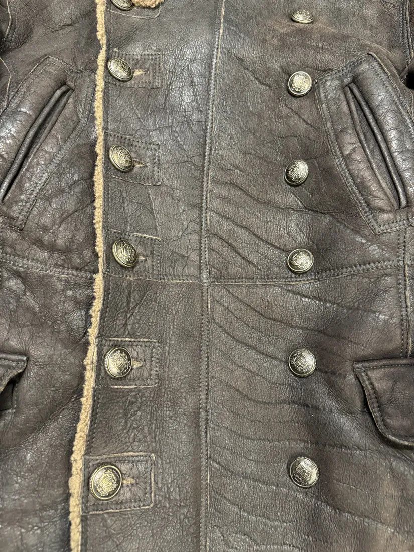 Dolce & Gabbana × Vintage AW2002 Dolce & Gabbana Shearling Brown Elevated Leather Jacket Size US M / EU 48-50 / 2 - 10 Thumbnail