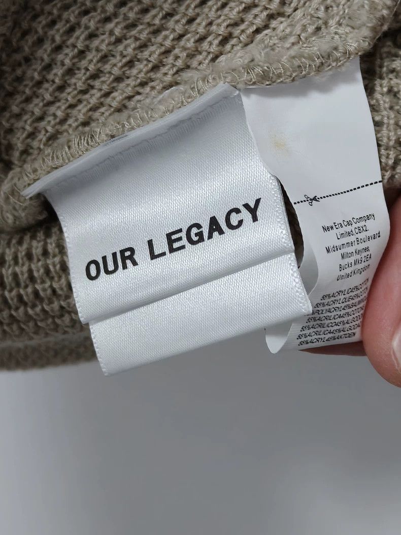 Our Legacy Our Legacy Yin-Yang Tai Chi knit cap, milky gray Size ONE SIZE - 4 Thumbnail