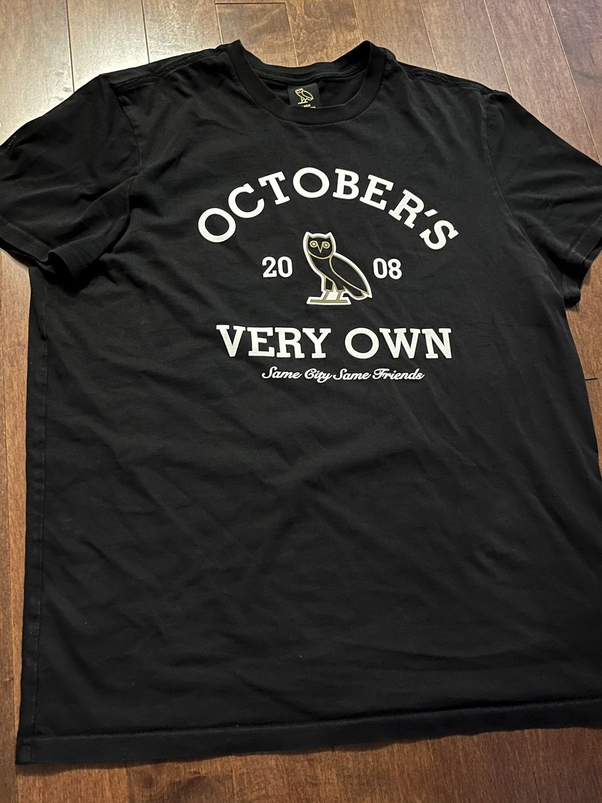 October’s Very Own Collegiate Shirt Black Men Large