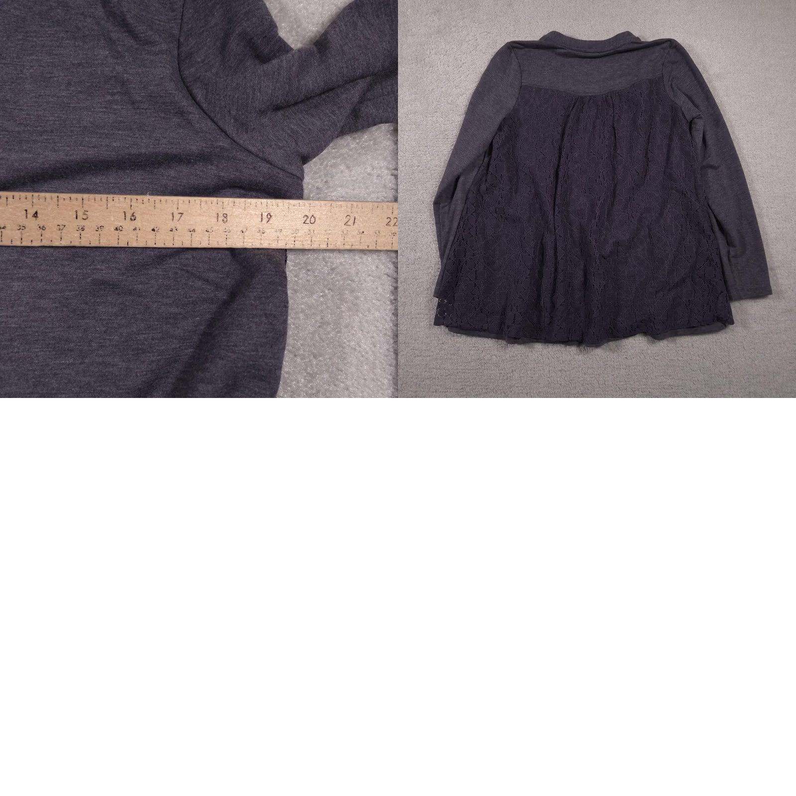 Vintage LOGO Lounge Cardigan Womens XL Purple Open Front Lace Trim Pockets Casual Lightweight Zip Front Lounge Wear Size L / US 10 / IT 46 - 9 Thumbnail