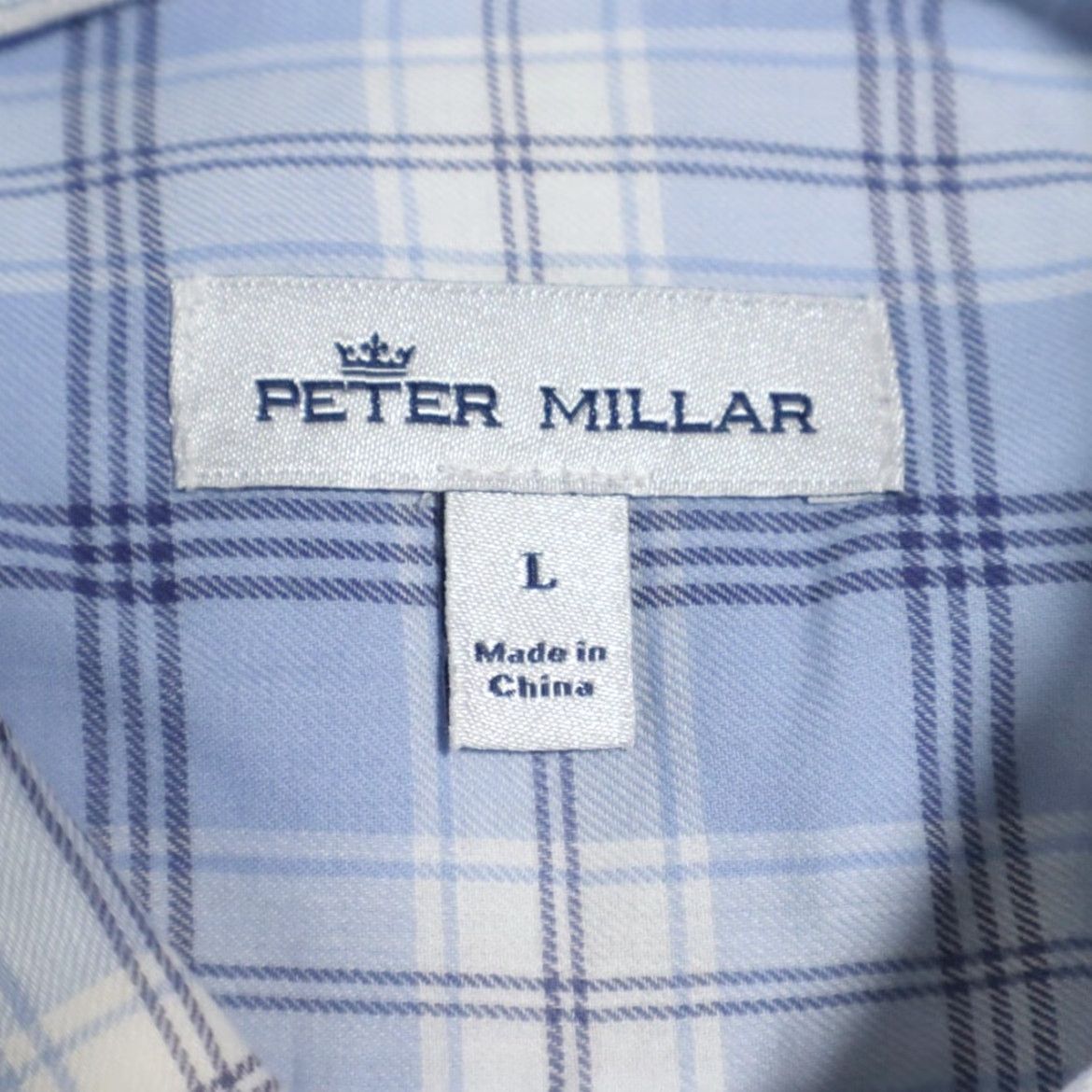 Peter Millar Peter Millar Crown Waterloo Sport Cotton Plaid Button Up Shirt Blue Men's L Size US L / EU 52-54 / 3 - 5 Thumbnail