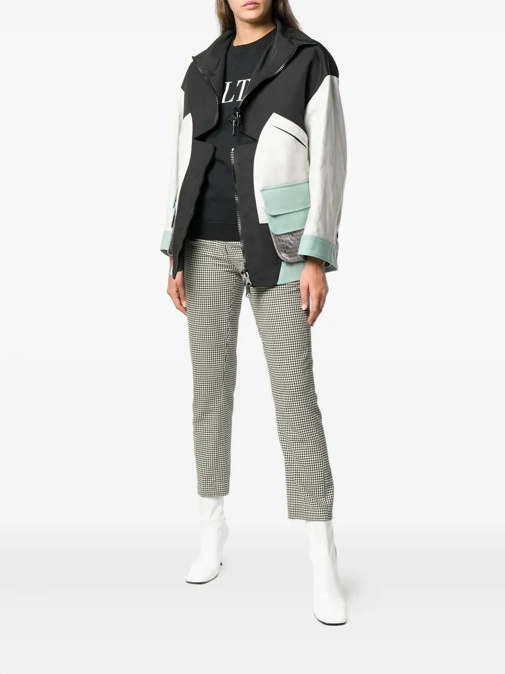 Valentino o1y0226 Turtleneck Jacket in Multicolor Size M / US 6-8 / IT 42-44 - 2 Thumbnail