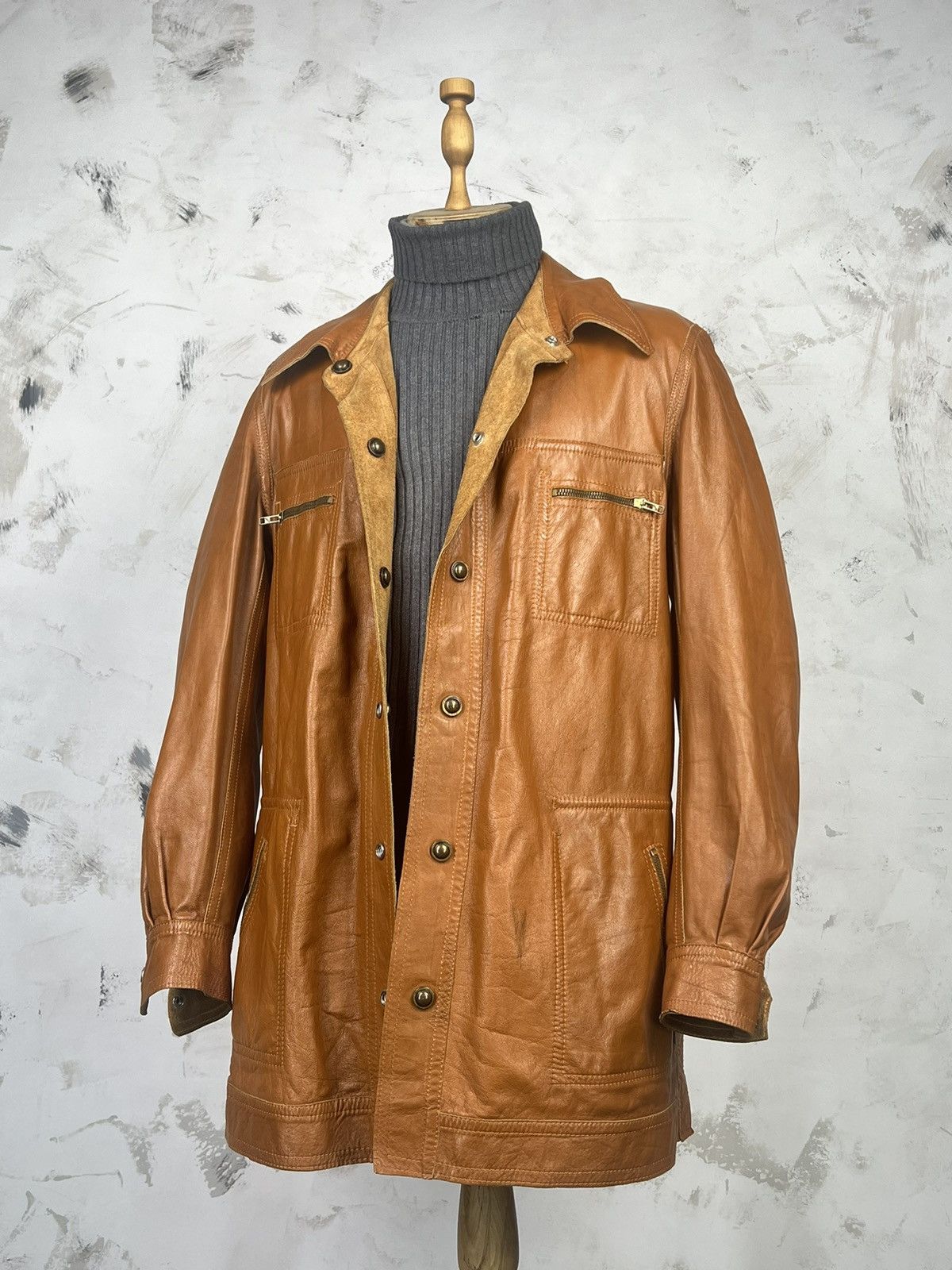 Vintage Vintage Reversible Leather Suede Safari Jacket Size M - L Size US L / EU 52-54 / 3 - 6 Thumbnail