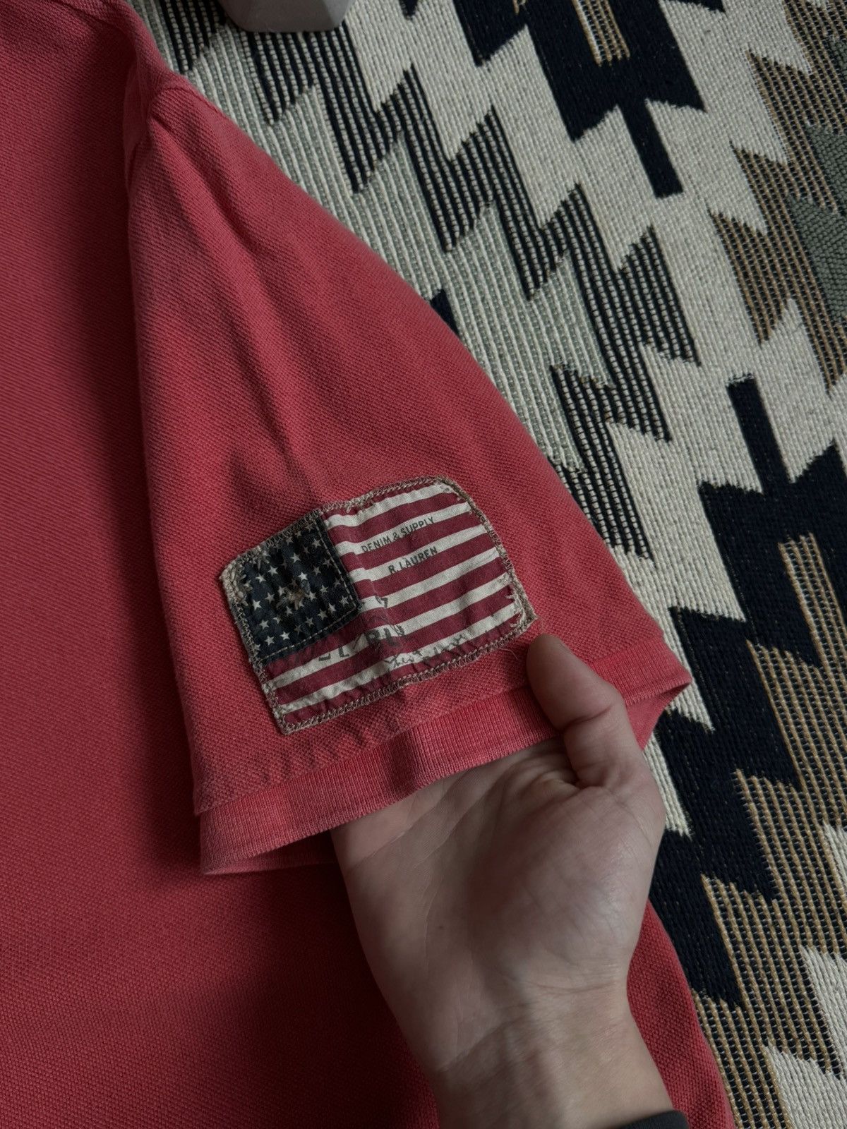 Denim & Supply Ralph Lauren Vintage Denim & Supply Ralph Lauren USA Flag Polo Size US XXL / EU 58 / 5 - 6 Thumbnail