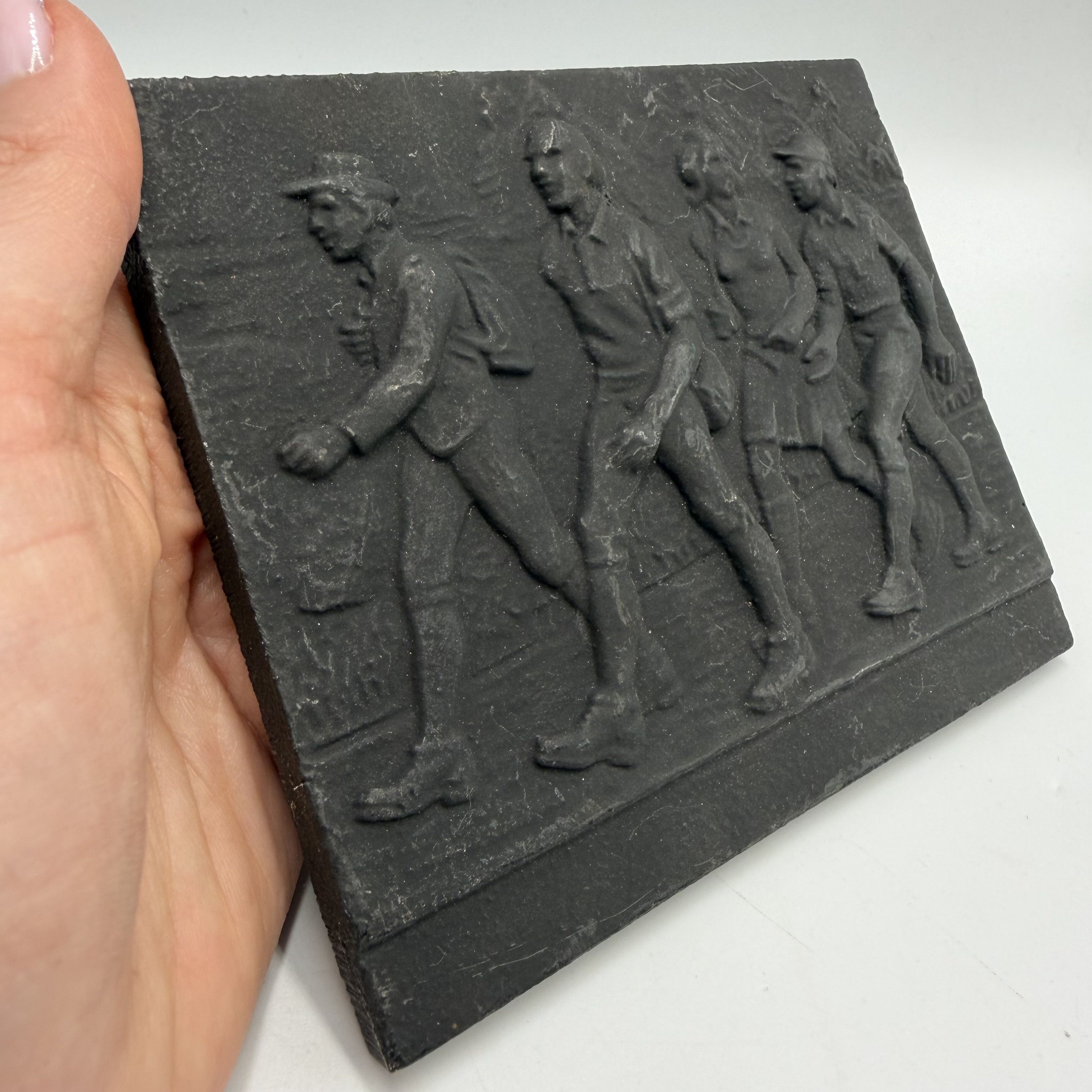 Vintage Vintage German Cast Iron Relief Plaque Wall Art Size ONE SIZE - 3 Thumbnail