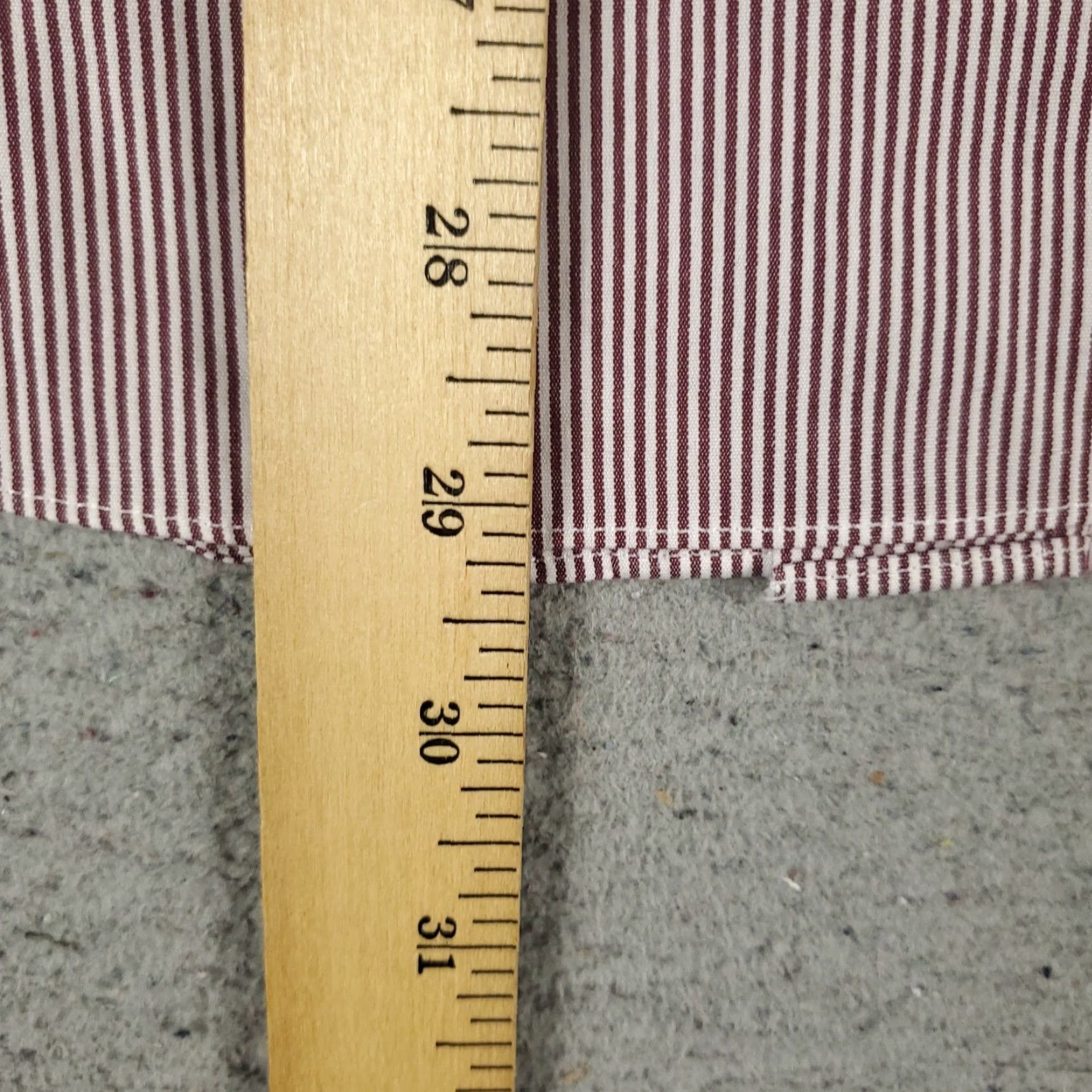Brooks Brothers VINTAGE Brooks Brothers Dress Shirt Men 16 Long Sleeve Cotton Maroon Striped Business Formal Classic Size 42R - 4 Thumbnail