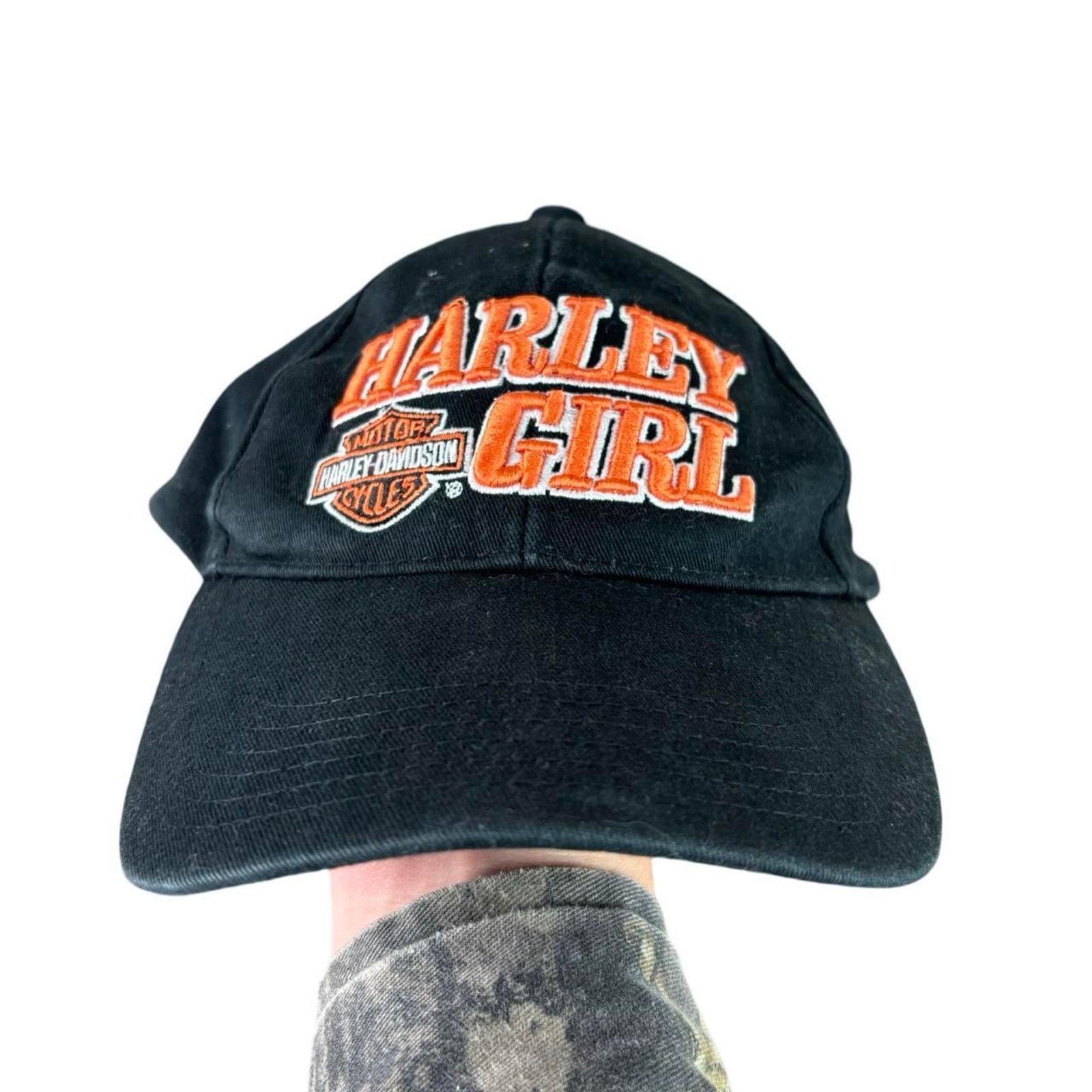 Harley Davidson × Vintage 90s Harley Davidson Embroidered Hat Bikercore Motorcycle Size ONE SIZE - 1 Thumbnail