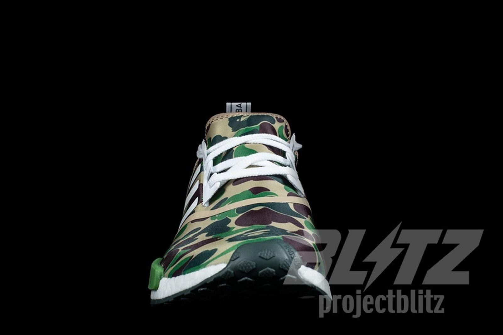Adidas adidas NMD R1 A Bathing Ape Bape Green Camo BA7326 US9 Size US 9 / EU 42 - 5 Thumbnail
