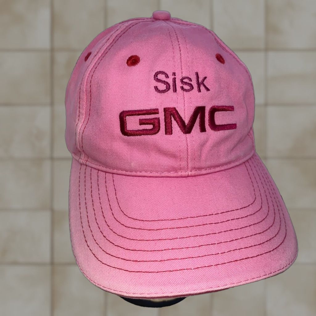 Pinko GMC Pink Hat Strapback Baseball Cap Woman Adjustable Cotton Canvas Logo Baseball Cap Women Beach Casual Cap Size ONE SIZE - 1 Thumbnail