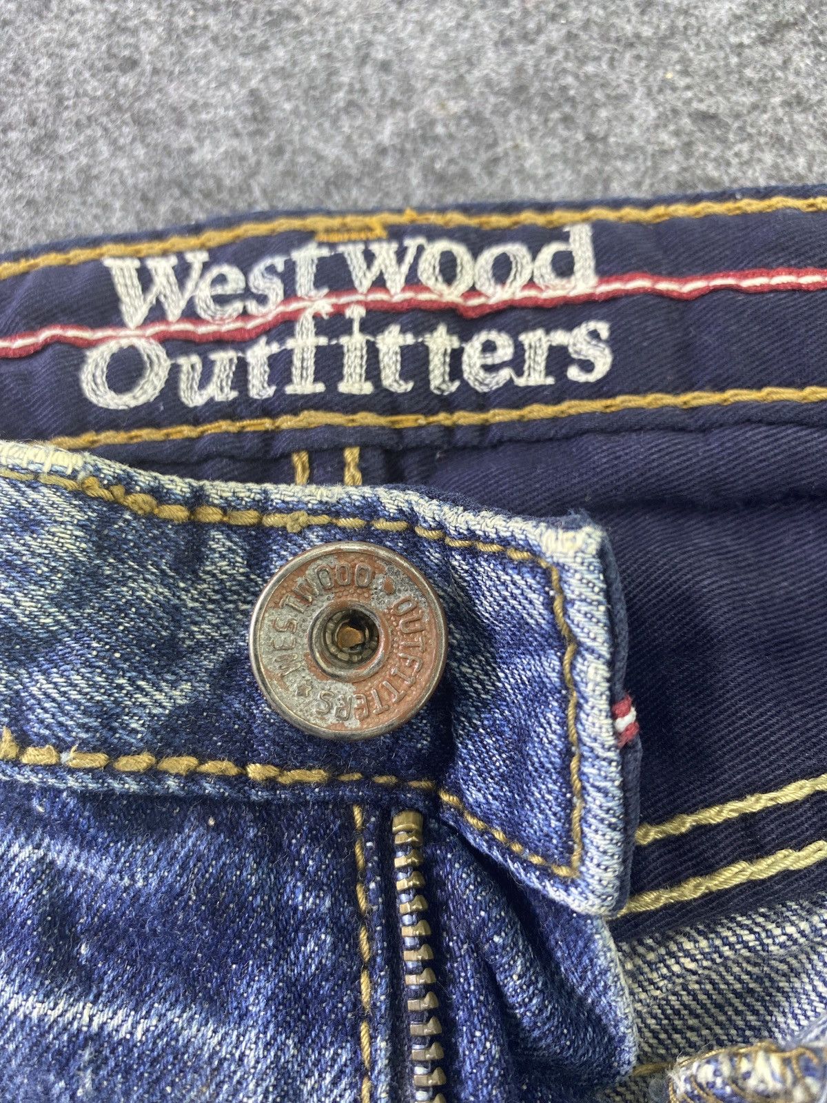 Japanese Brand Westwood Outfitters Distress Blue Wash Denim - J855 Size 31" - 8 Thumbnail