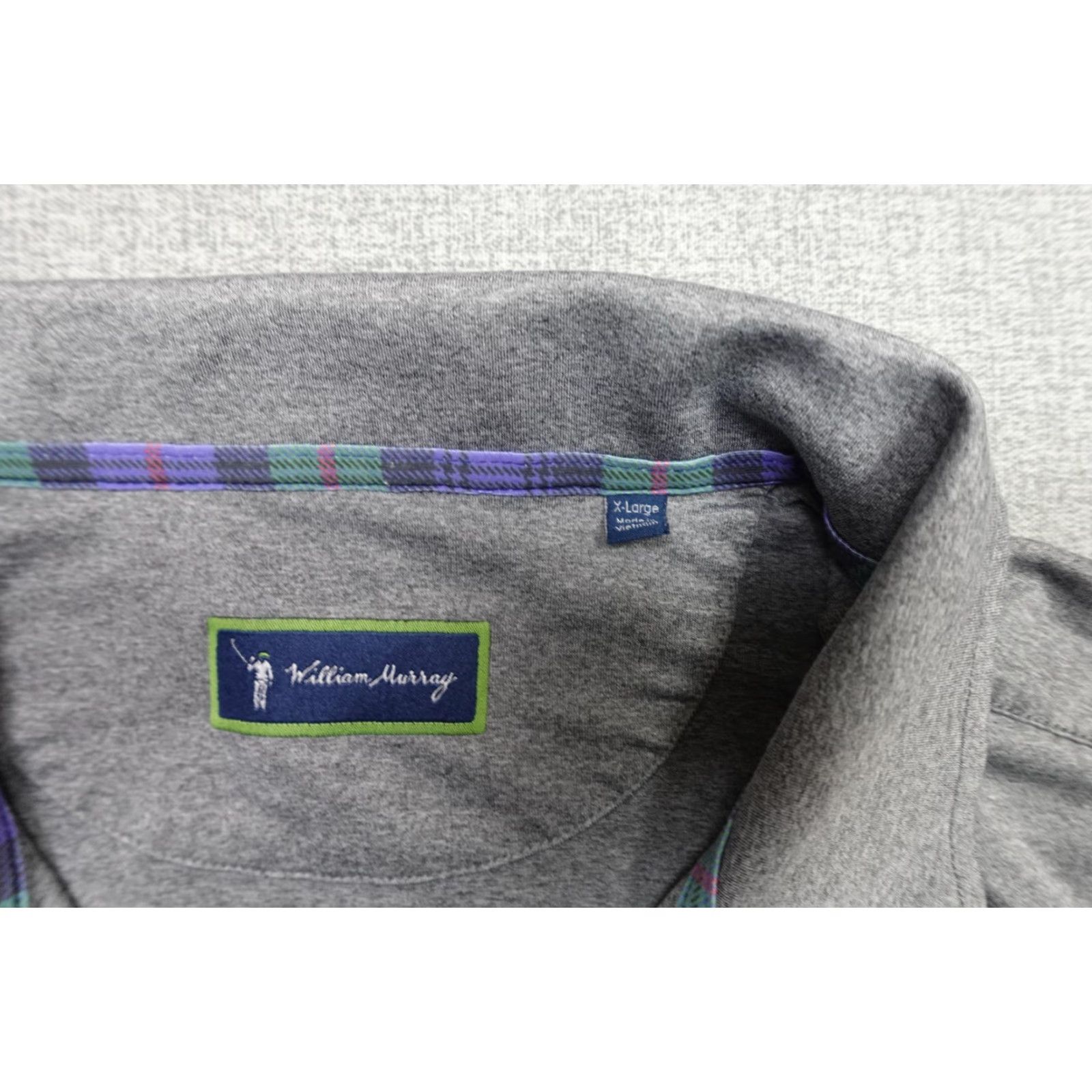 Vintage William Murray Quarter Zip Pullover Mens XL Gray Golf Stretch Mock Neck Top Size US XL / EU 56 / 4 - 2 Thumbnail