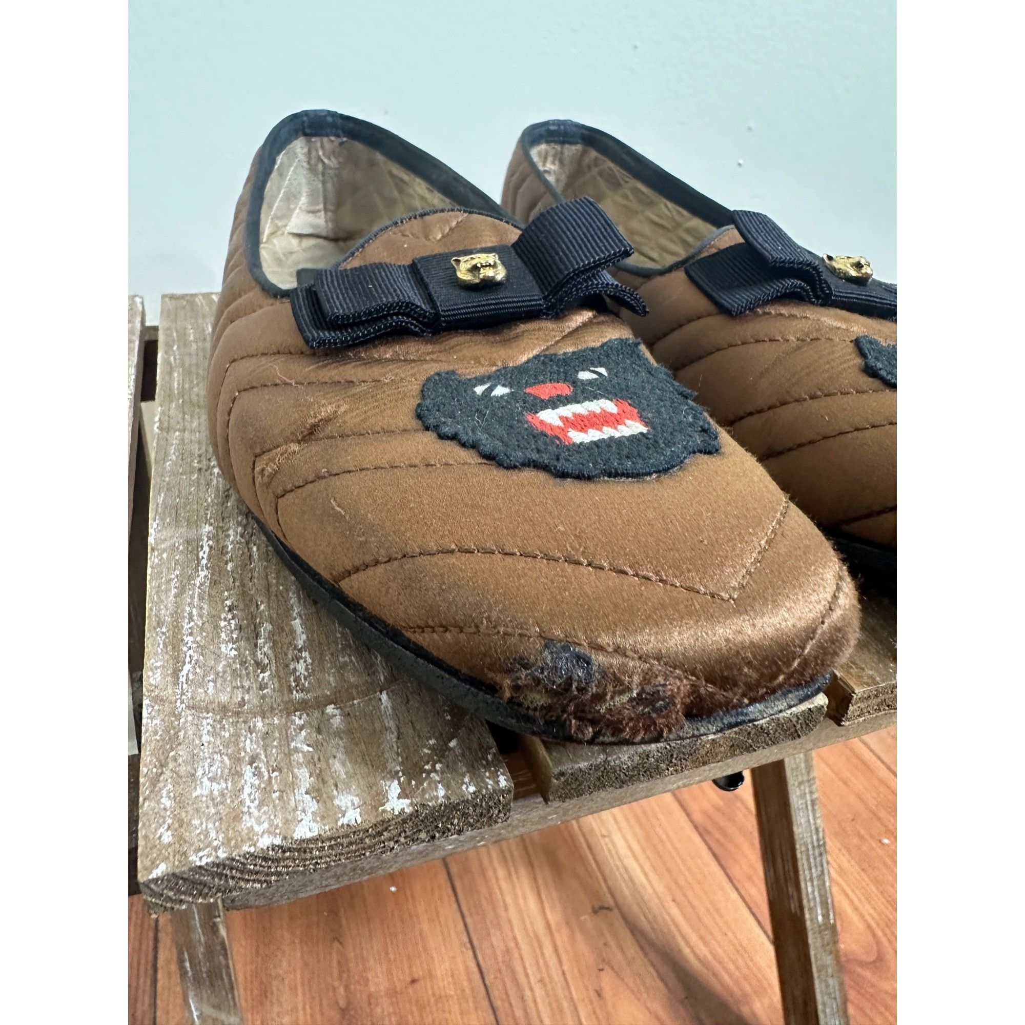 Gucci Gucci Silk Panther Embroidered Mens Quilted Slippers Size US 11 / EU 44 - 3 Thumbnail