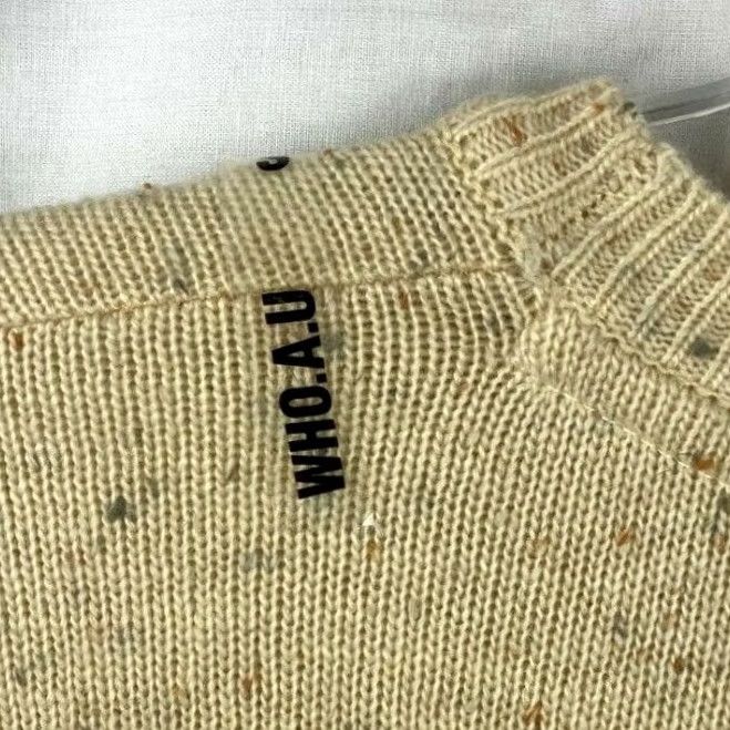 Vintage California Who.A U Sweater Pullover Women Size Small New Wool Blend Long Sleeve Size S / US 4 / IT 40 - 6 Thumbnail