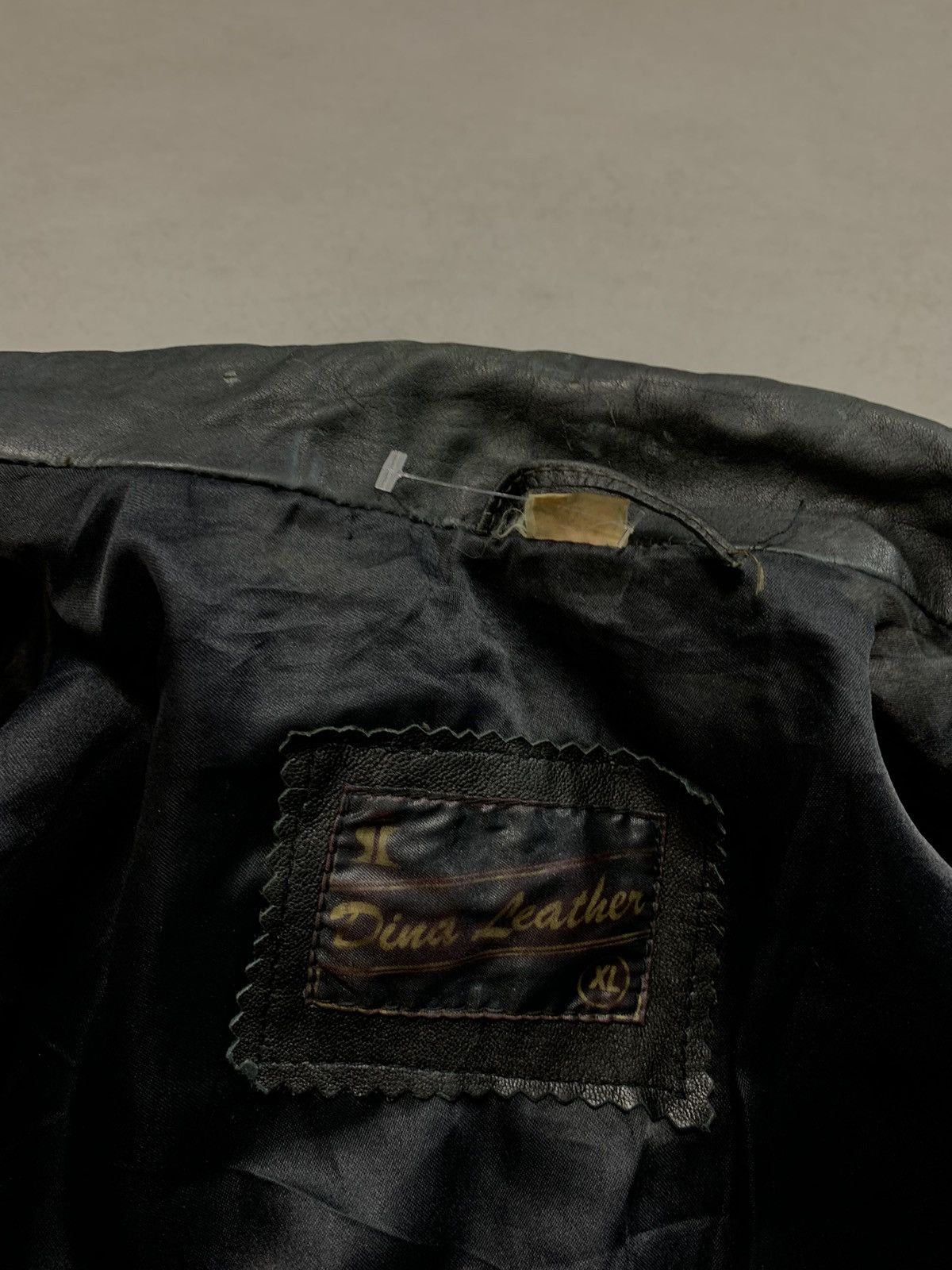 Vintage 90s Vintage Black fade Leather double breasted Bomber jacket Size US XL / EU 56 / 4 - 6 Thumbnail