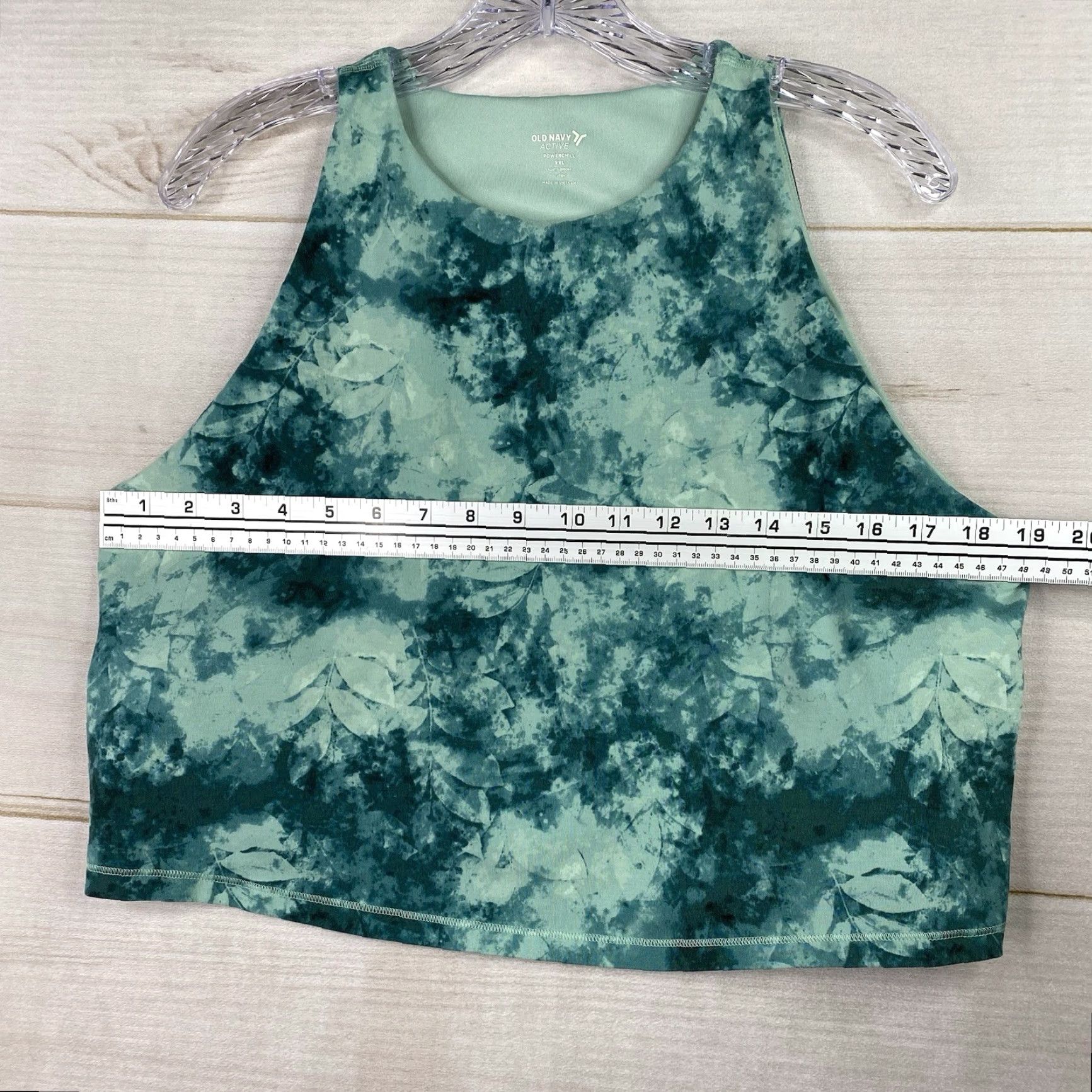 Old Navy Old Navy Sports Bra XXL Powerchill Light Support Green Racerback Wireless 2XL Plus Size Shaped Bra Women Activewear Size ONE SIZE - 4 Thumbnail