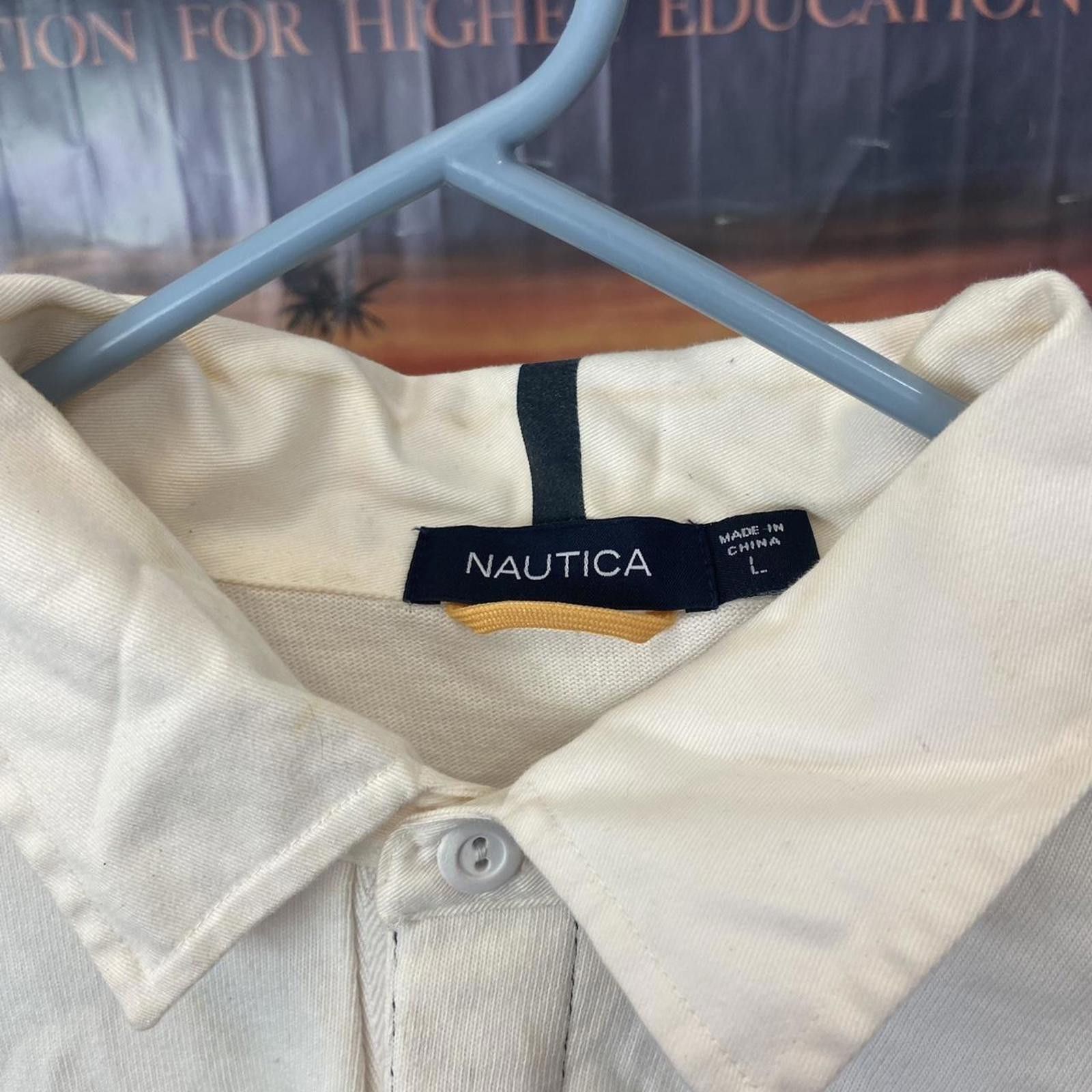 Nautica vtg Nautica white and red long sleeve polo shirt size large Size US L / EU 52-54 / 3 - 3 Thumbnail