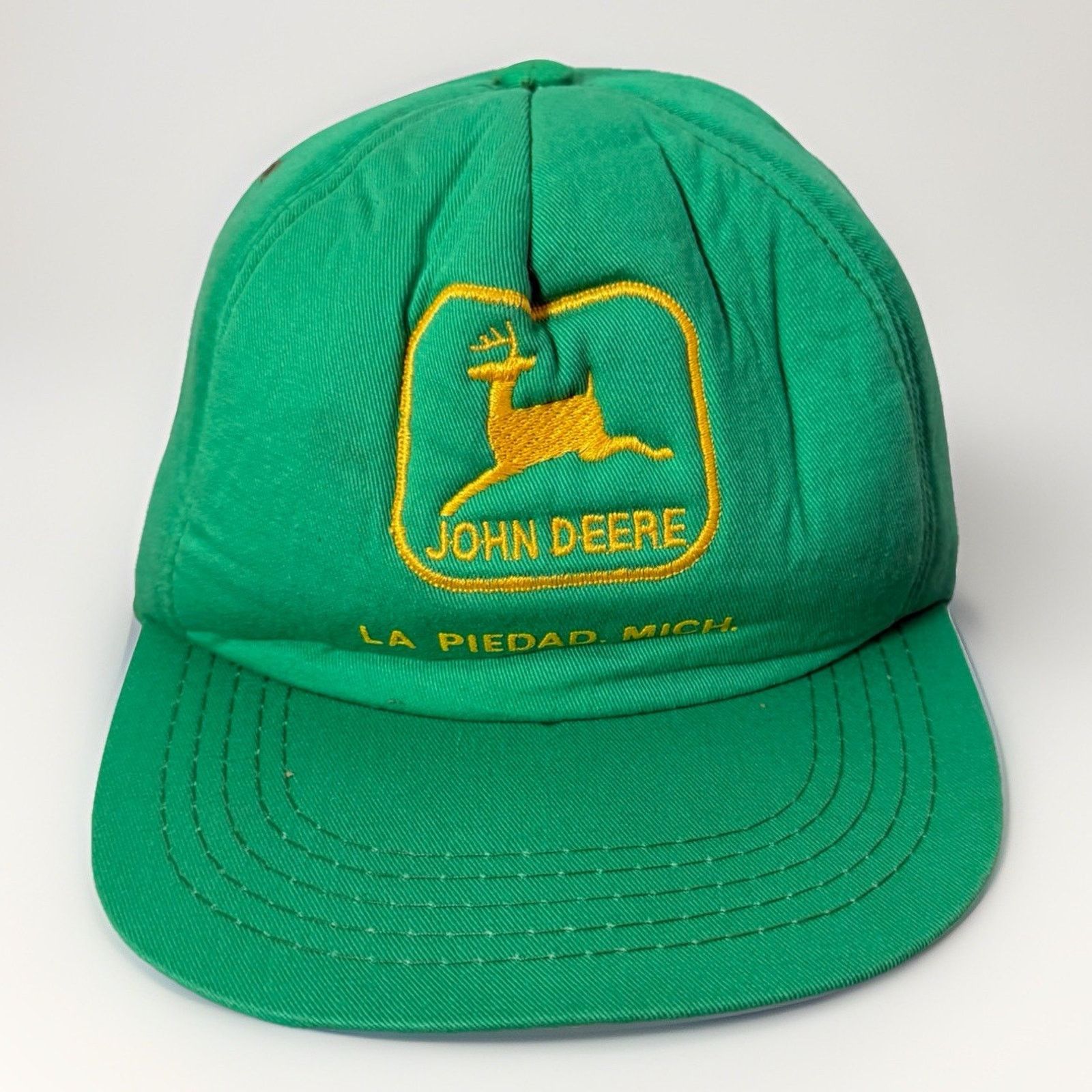 John Deere Vtg John Deere Diplomatic Sports Embroidery Foam Snap Hat Size ONE SIZE - 1 Thumbnail
