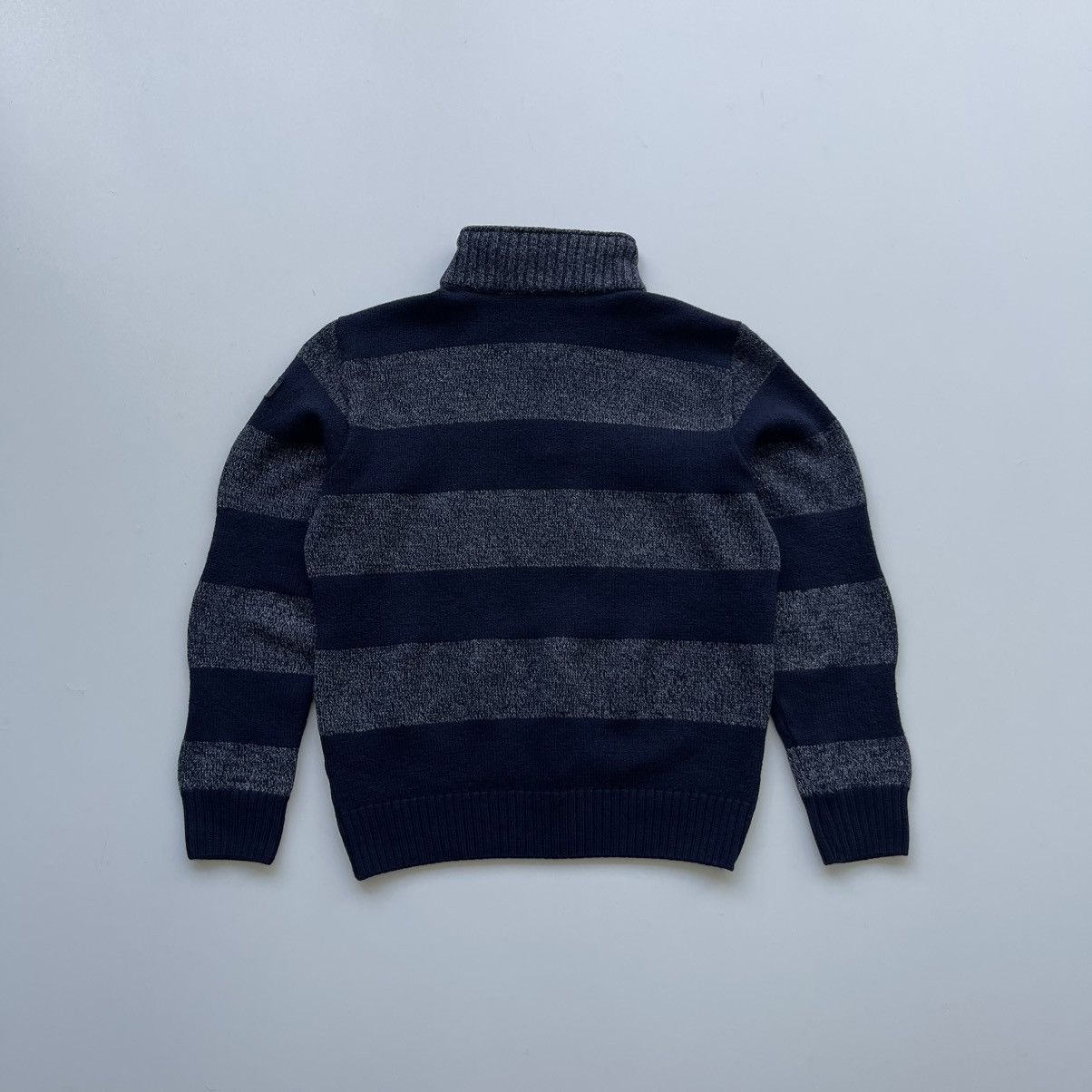 Paul & Shark Paul & Shark Yachting Stripe Wool Knit Half Zip Sweater Navy Size US L / EU 52-54 / 3 - 3 Thumbnail