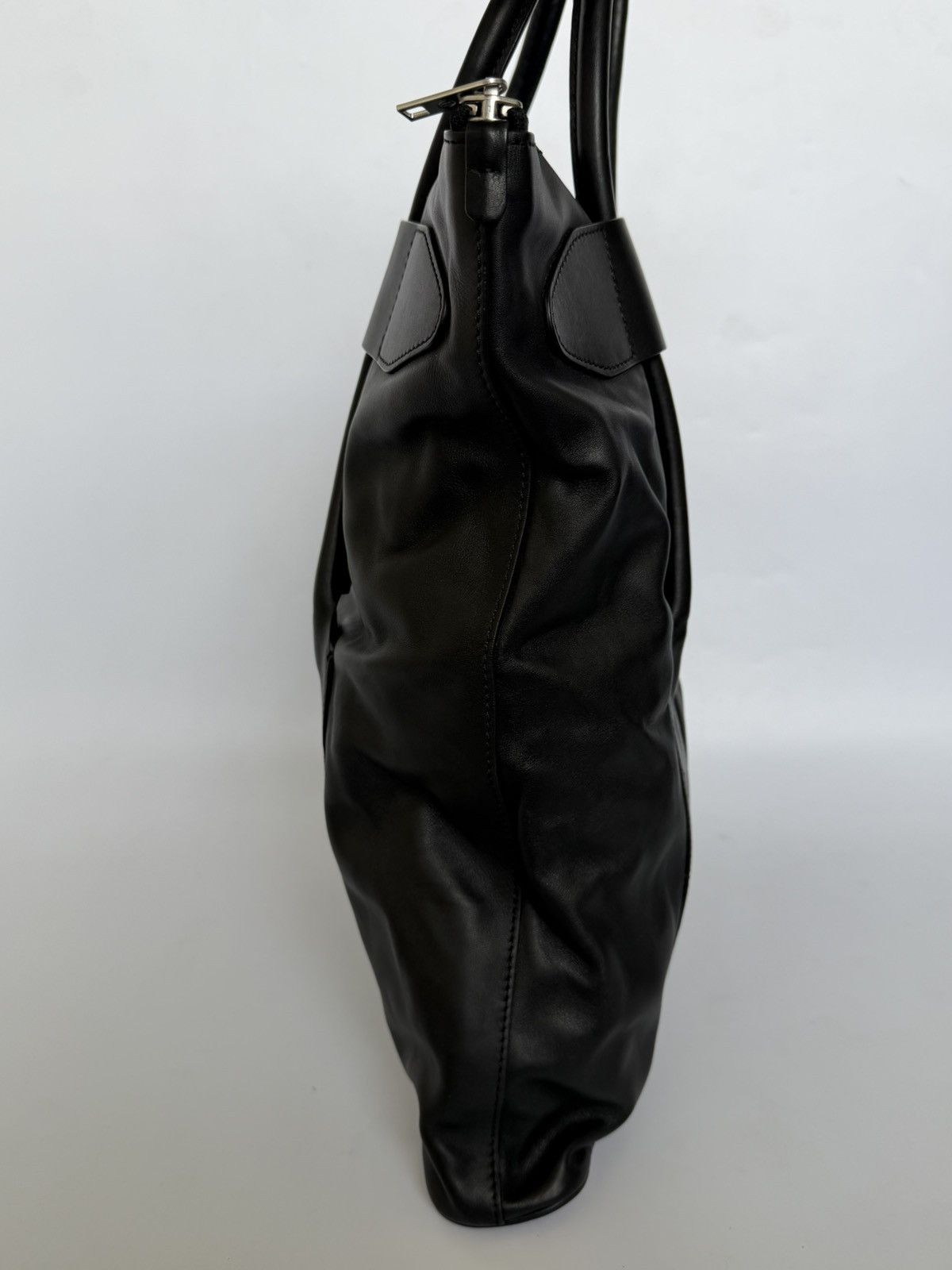 Maison Margiela Maison Margiela Line 11 Black Leather Tote Bag Size ONE SIZE - 4 Thumbnail