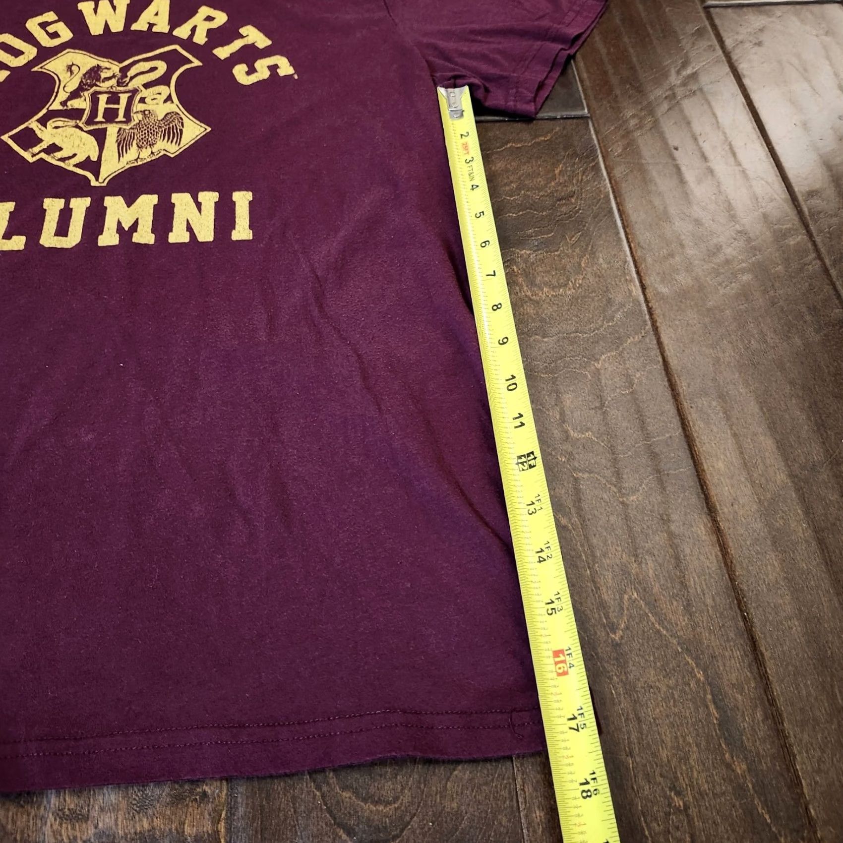 Vintage Harry Potter Shirt Mens Medium Hogwarts Alumni Seven Times Six Burgandy 100% Cotton Crewneck Short Sleeve T-Shirt Fall M Size US M / EU 48-50 / 2 - 6 Thumbnail