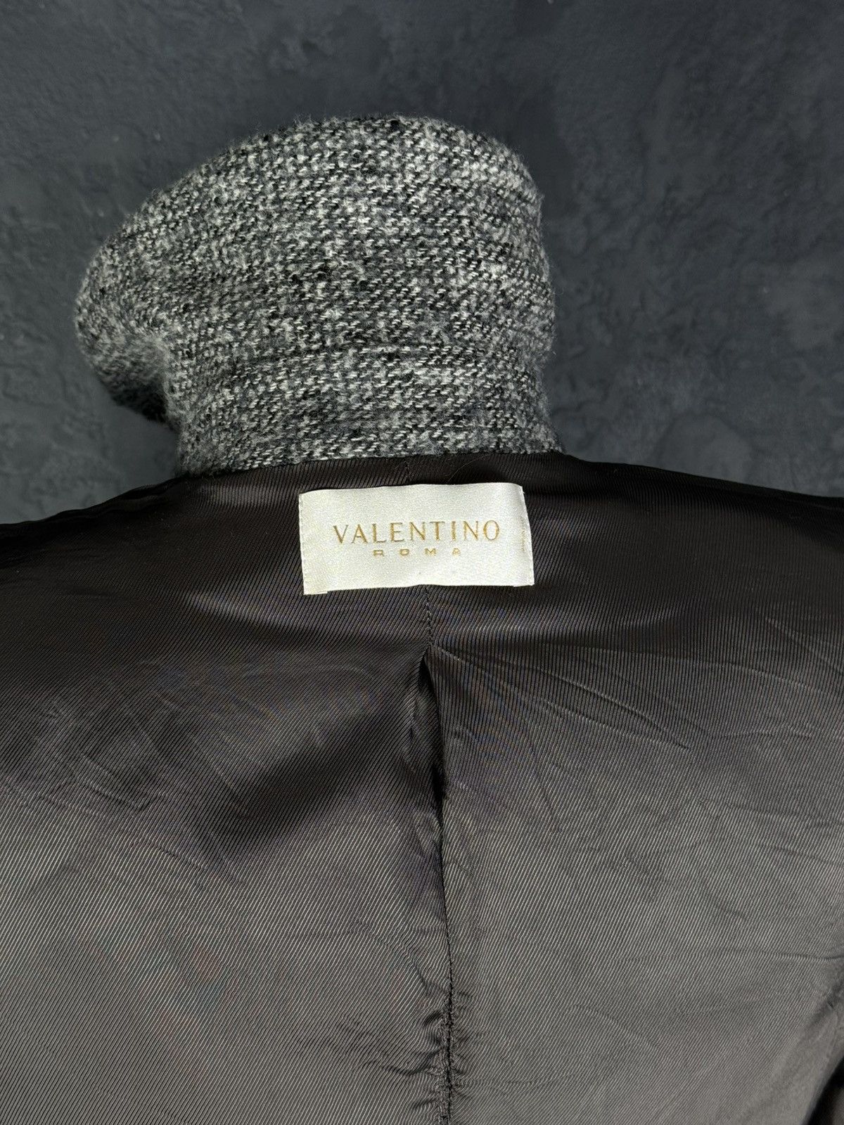 Valentino Valentino Women’s Grey Wool Blend Tweed Jacket Blazer Size M / US 6-8 / IT 42-44 - 15 Thumbnail