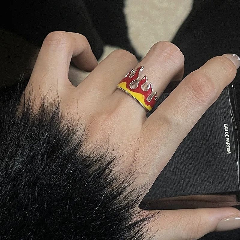 Jewelry × Vintage Retro Flame Ring Size ONE SIZE - 4 Thumbnail