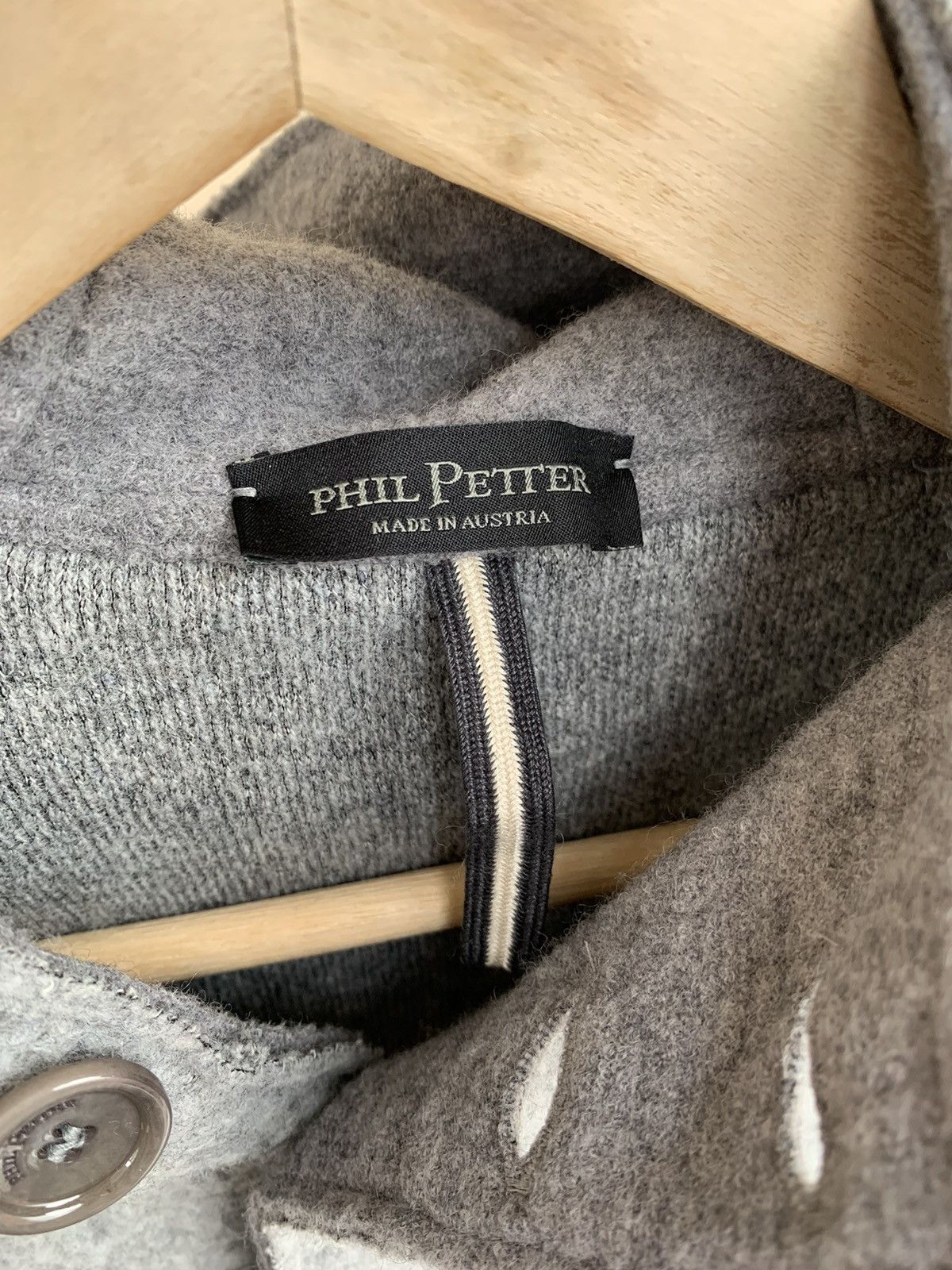 Other Phil Petter Wool Cotton Blend Hooded Button Jacket Size US L / EU 52-54 / 3 - 10 Thumbnail